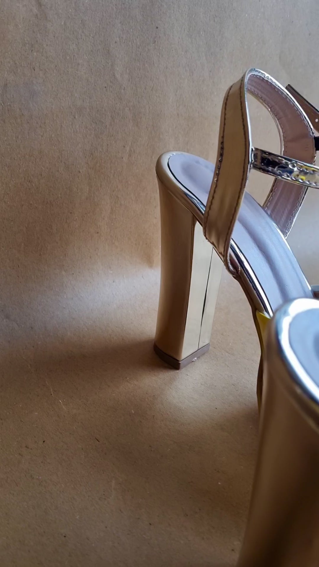 Yellow swag dulhan 5'inch heels with backsupport