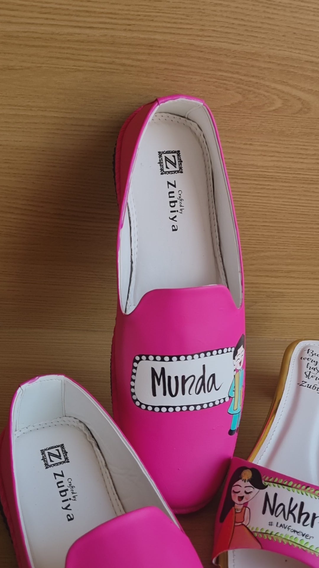 Hot pink pampered munda-nakrili kudi swag couple combo