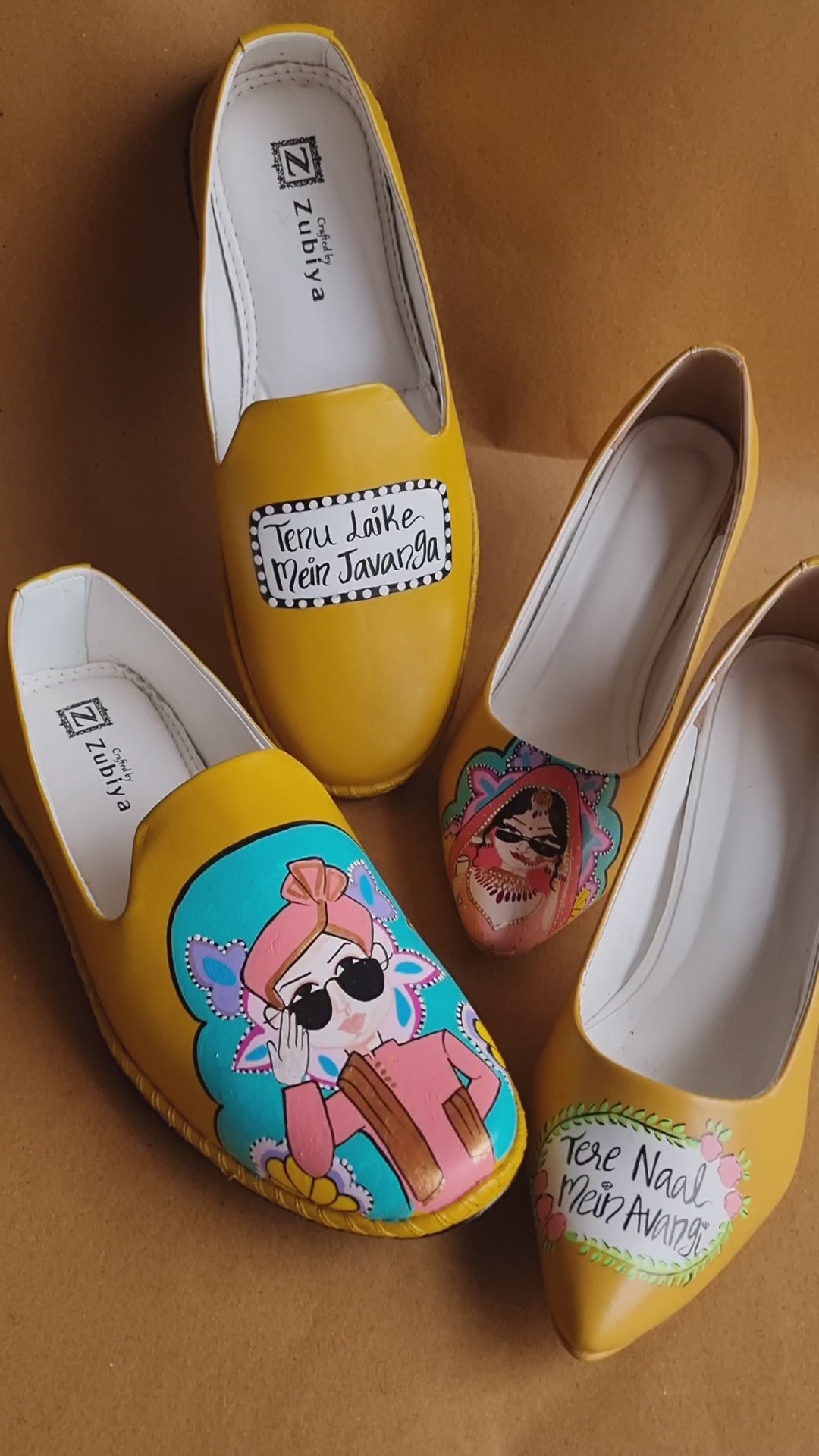 Mustard mojri -3.5 pencil heel swag couple combo