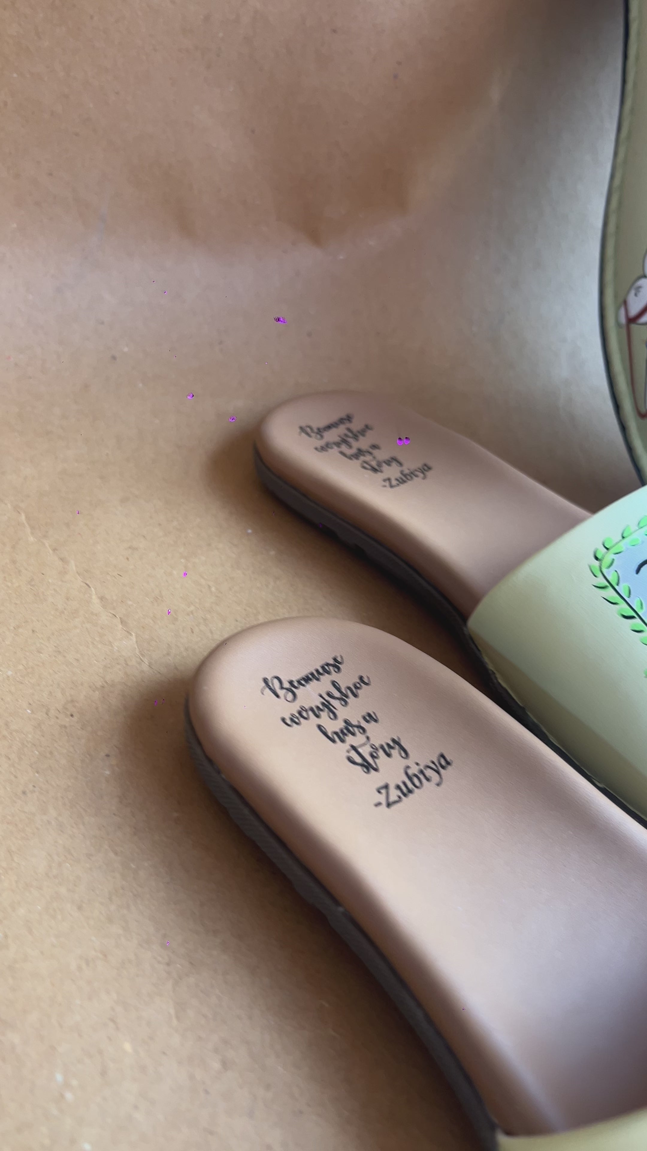 Latte yellow swag flats combo