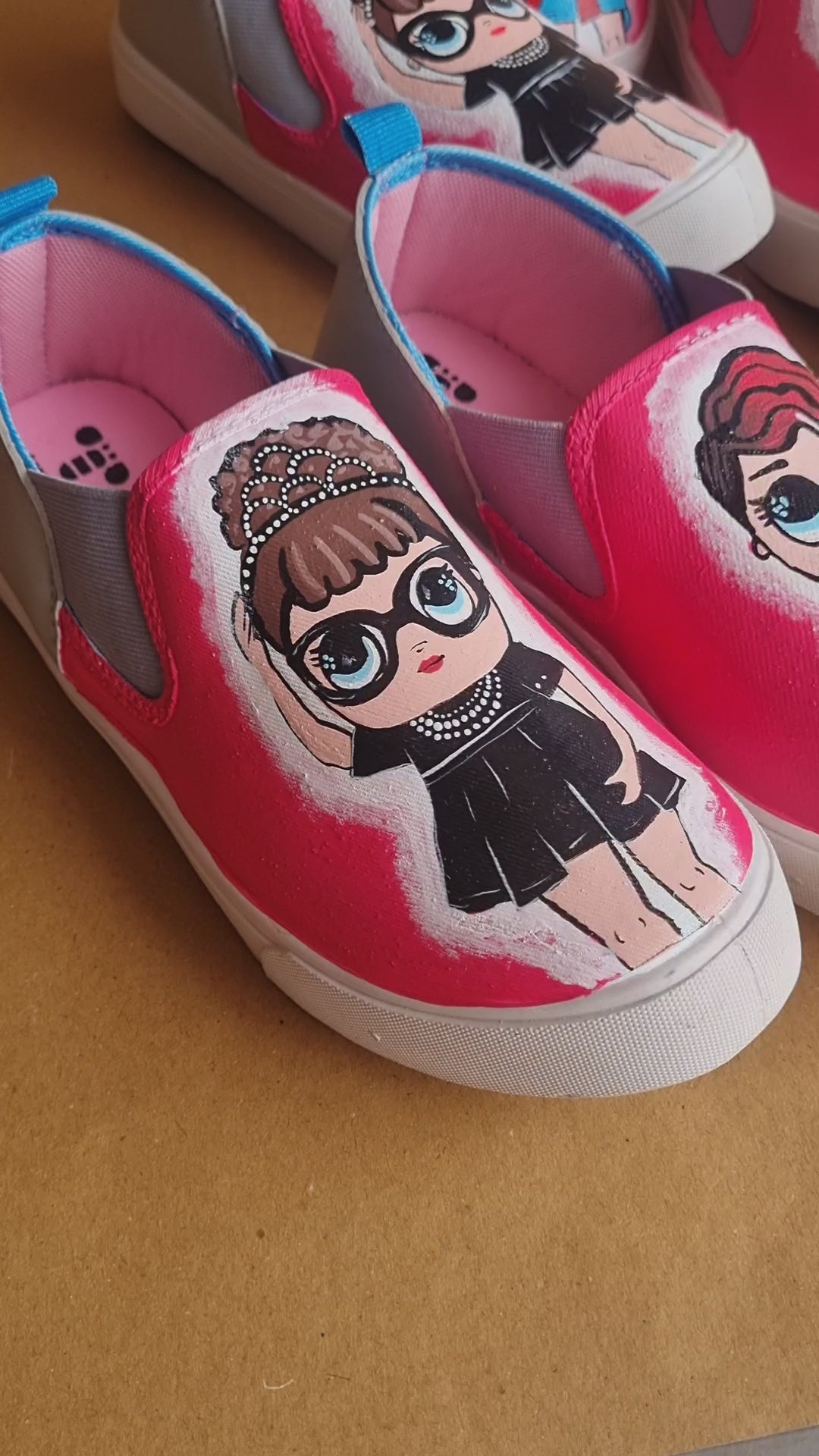 lol dolls pink Slip-Ons