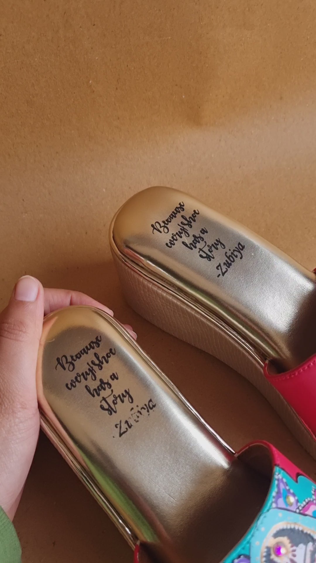 Coral red golden wedges swag dulhan heels