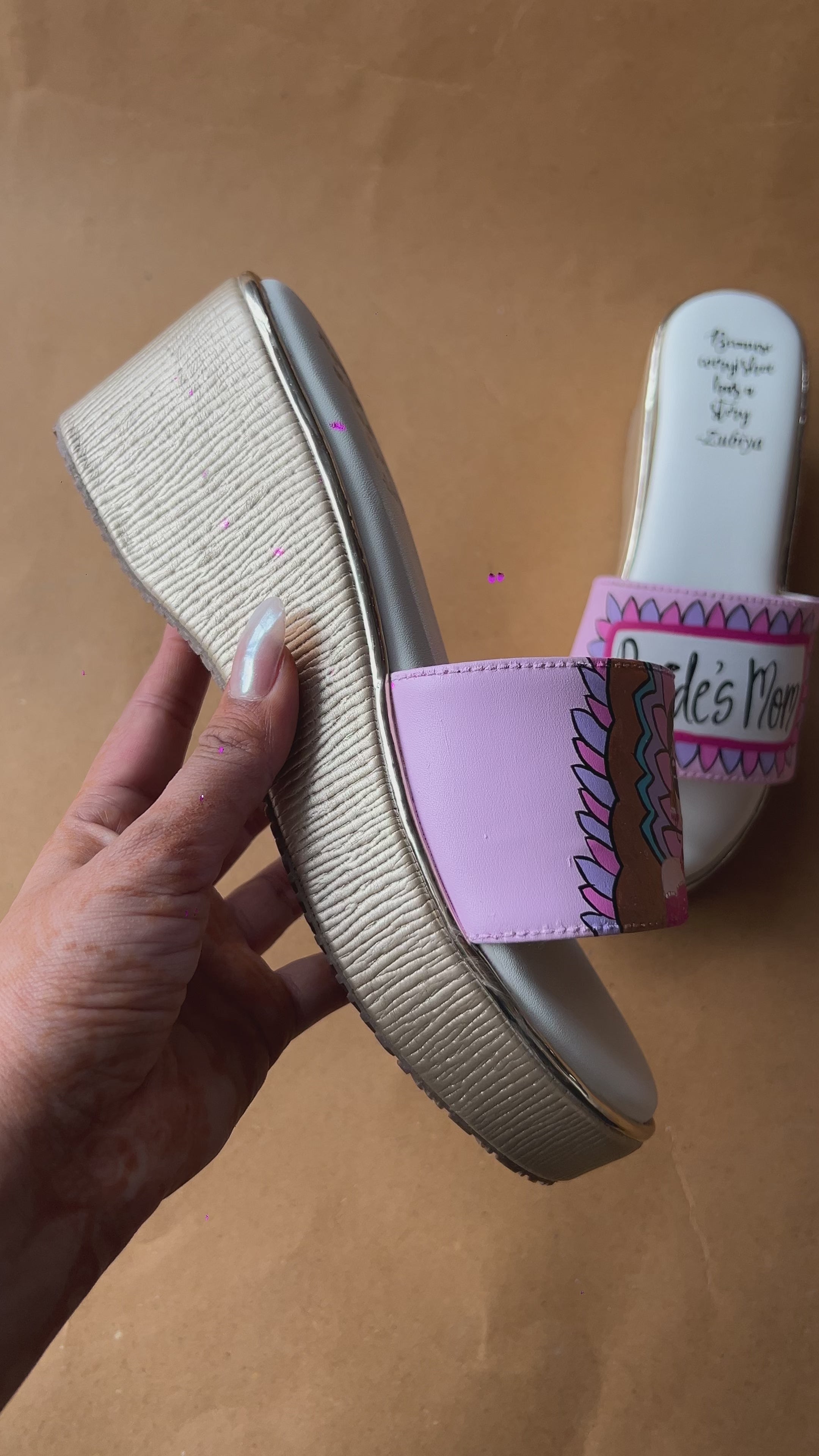 Brides mom golden wedges swag dulhan heels