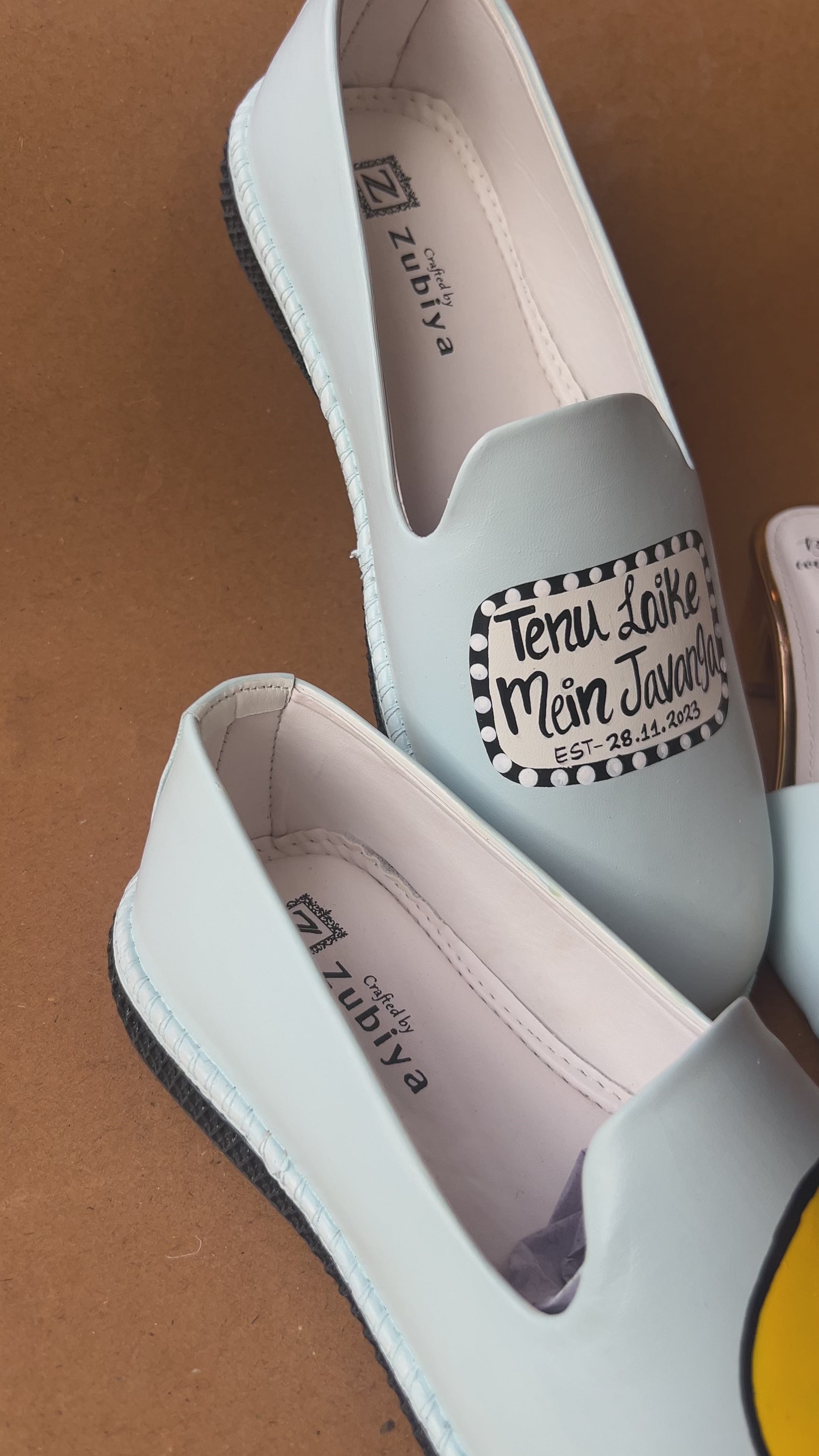 powder blue yellow swag couple combo