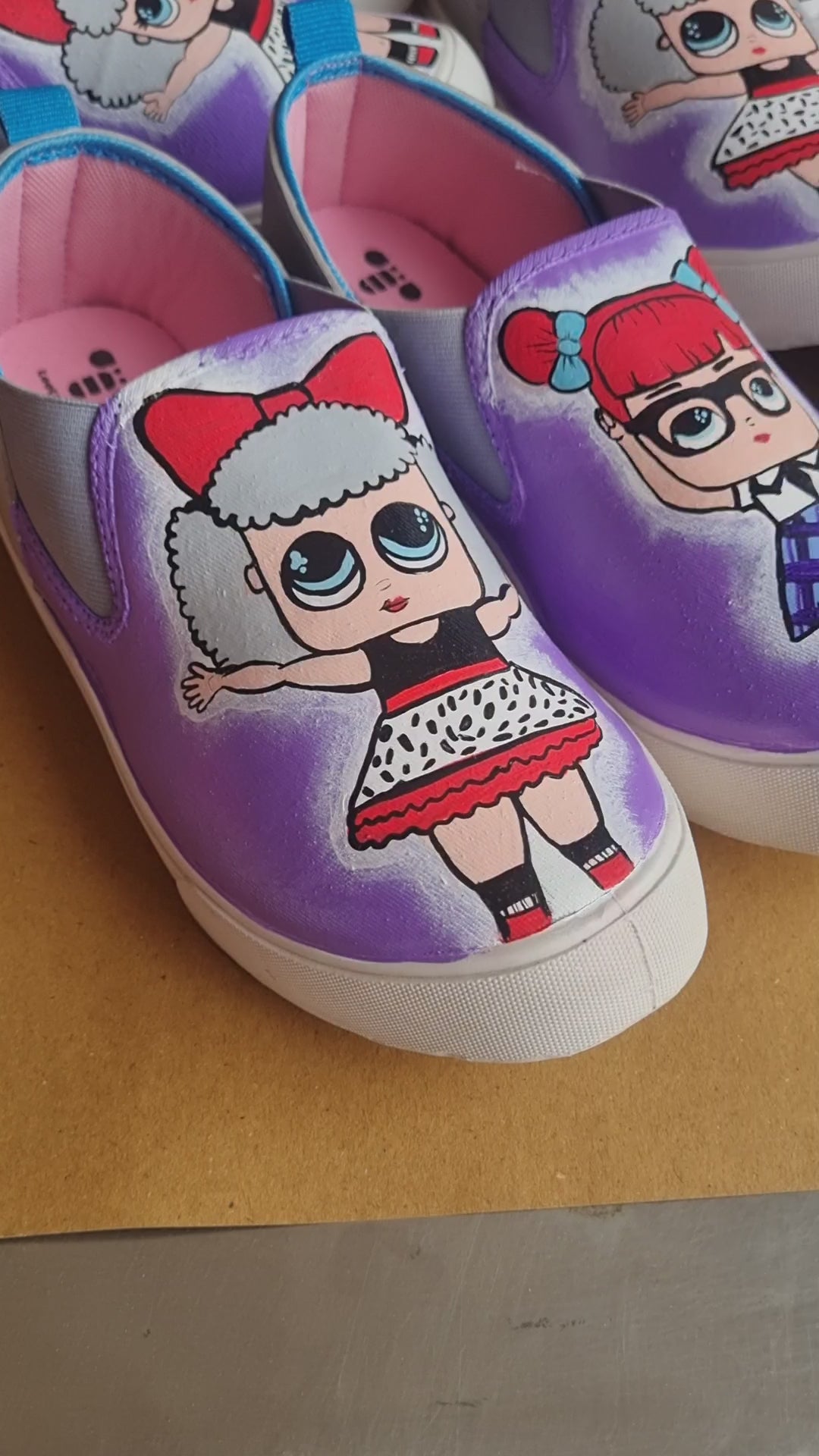 lol dolls lavender Slip-Ons