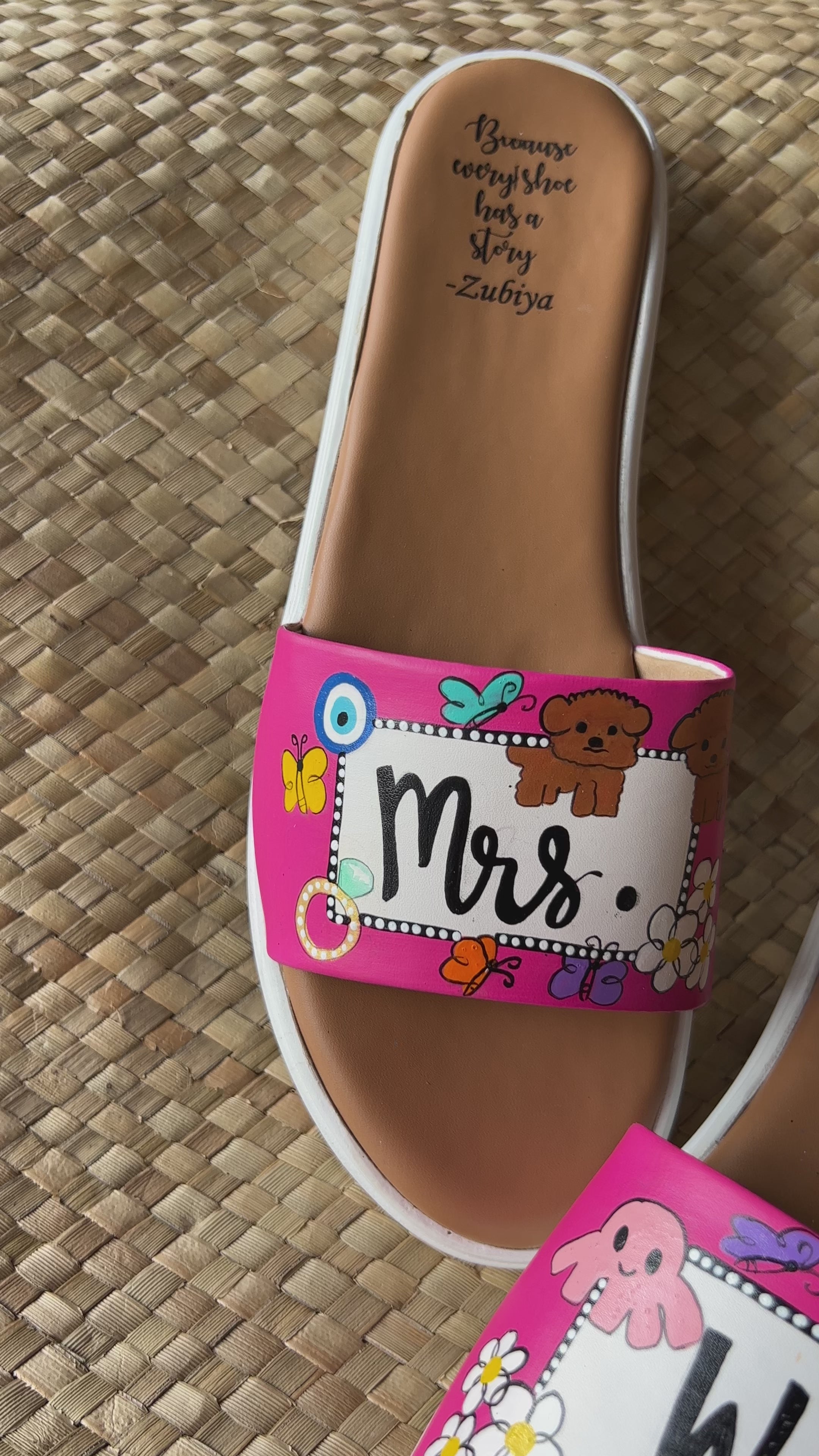 Hot pink cutie patootie slides