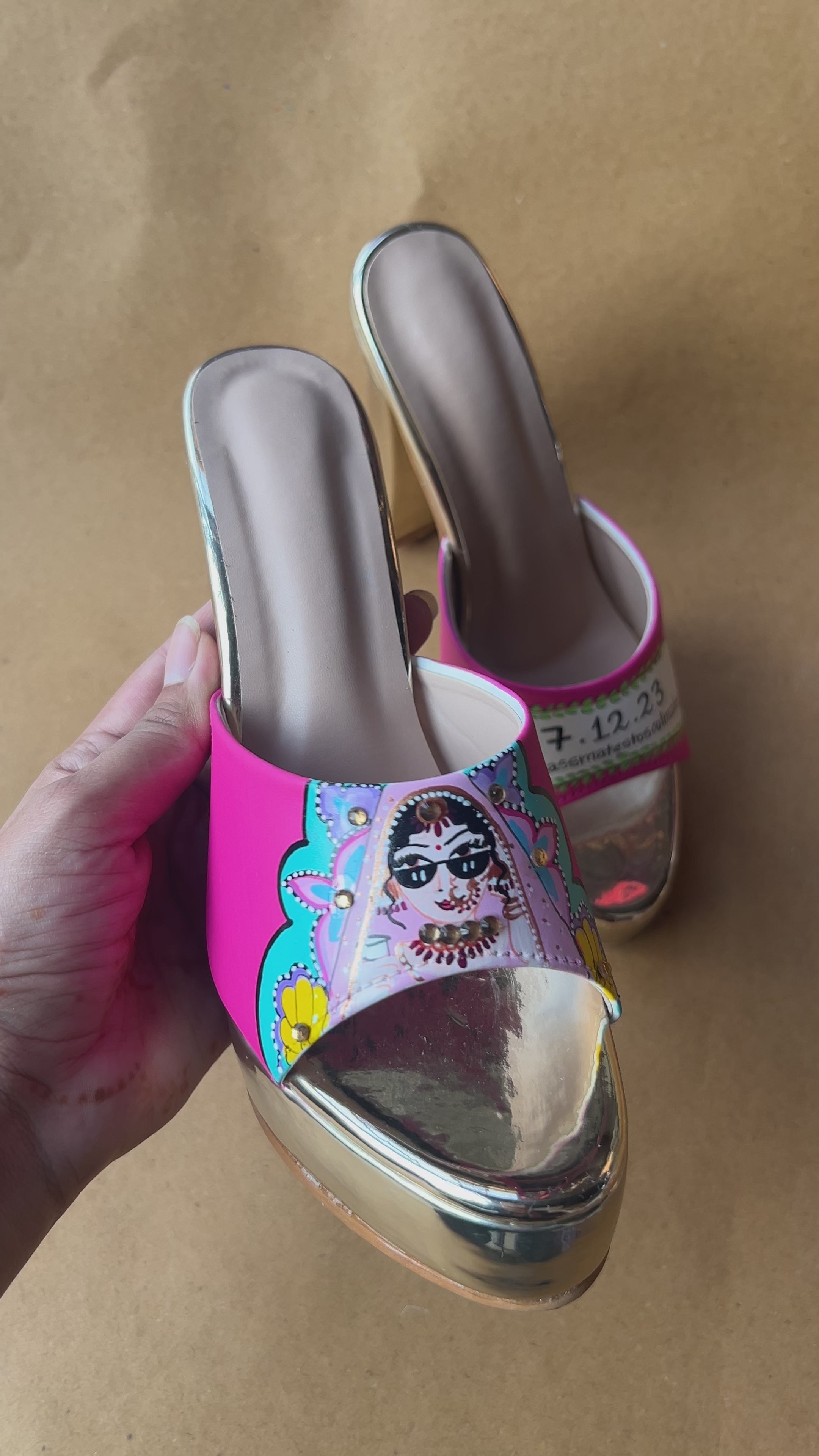 Hot pink swag dulhan 5'inch heels