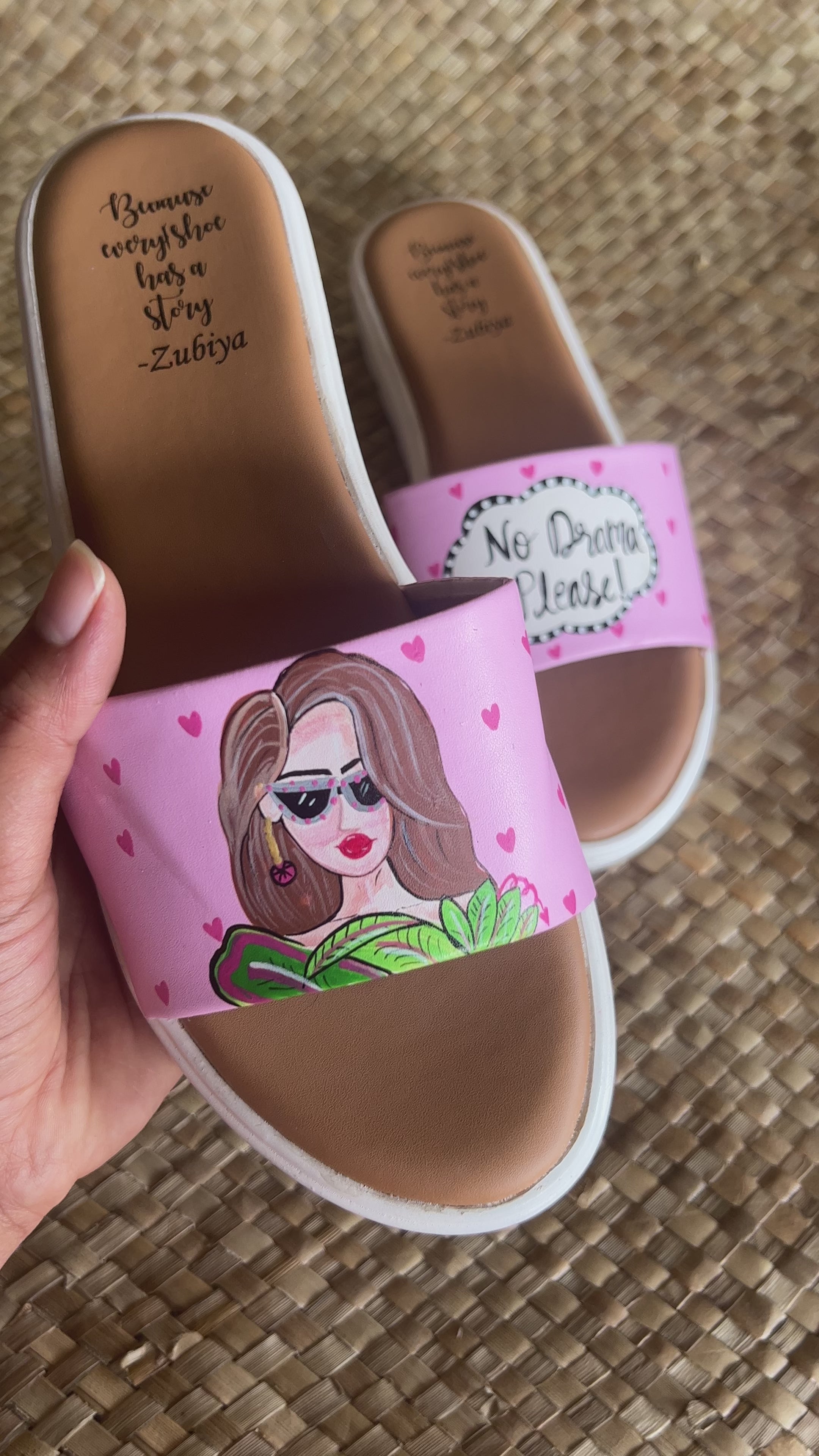 No drama please slides white sole slider