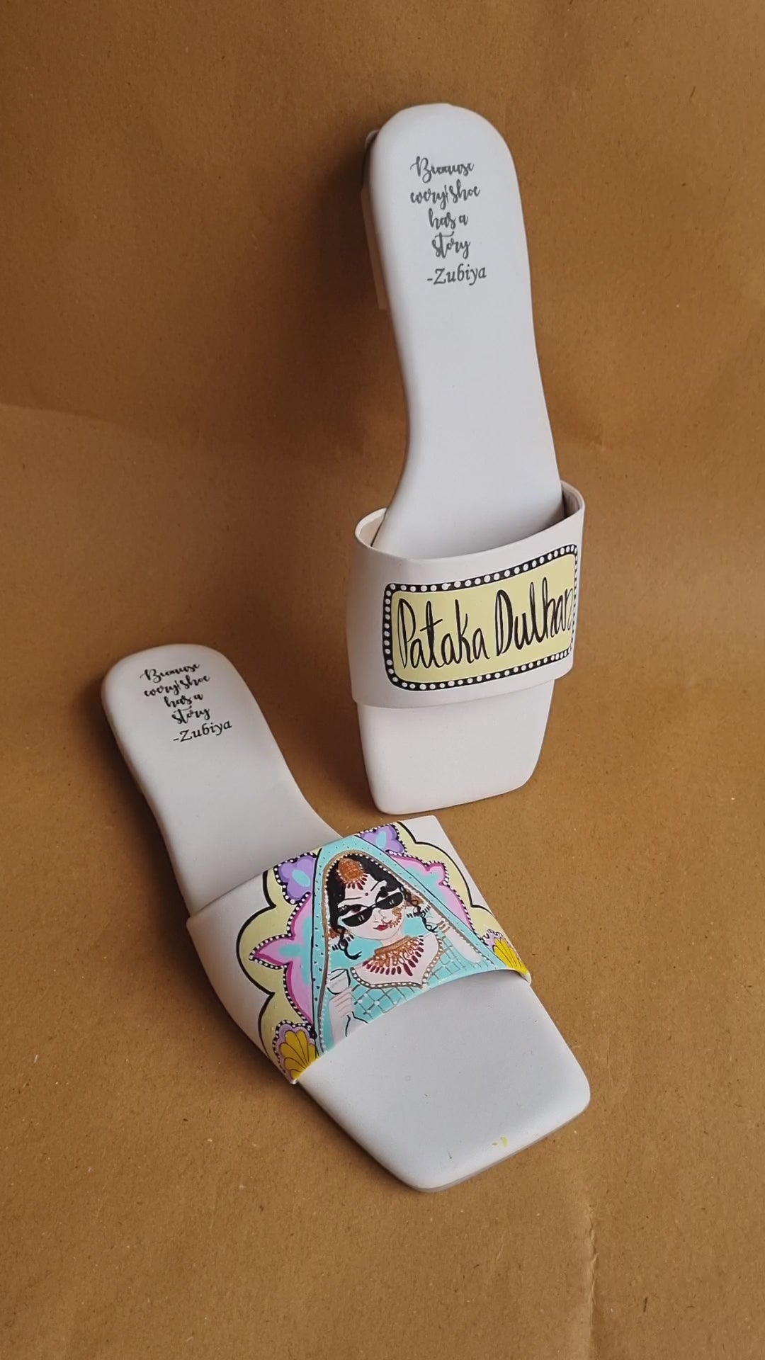 White sq toe swagger slides