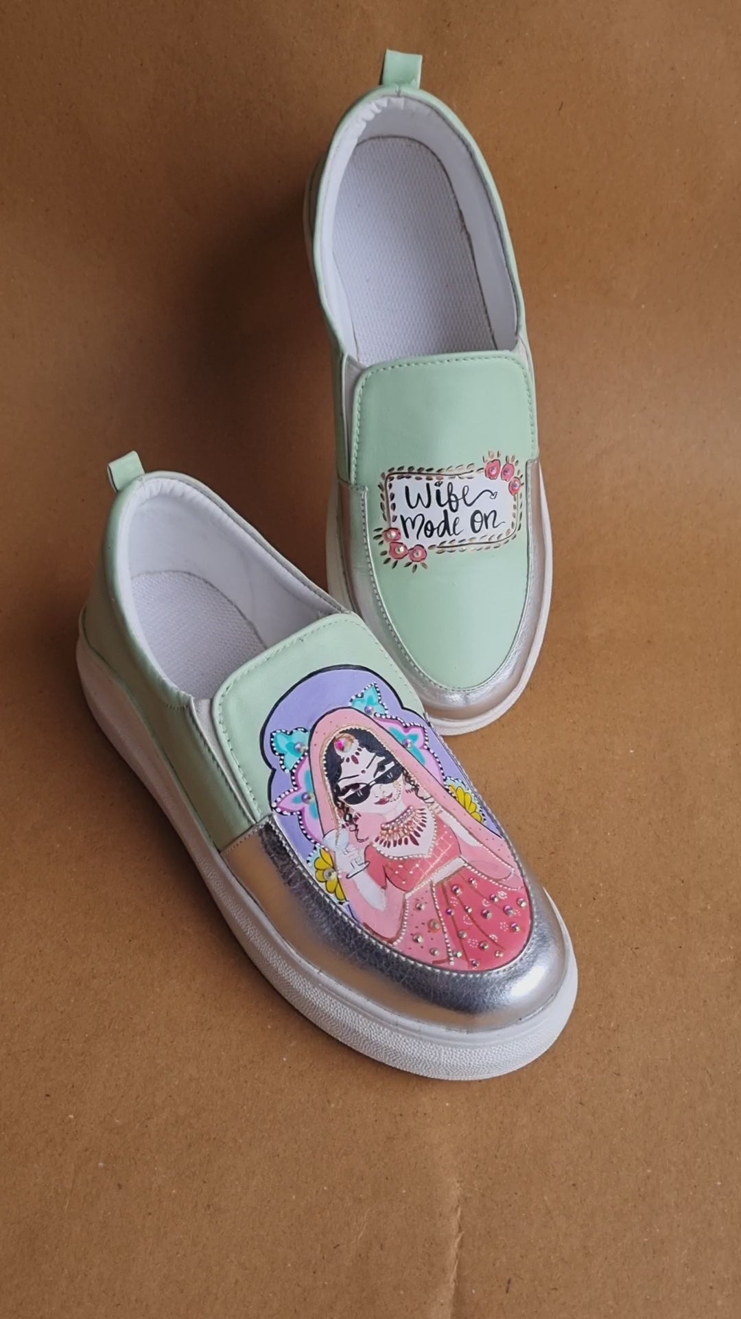 Pista green bride sneakers