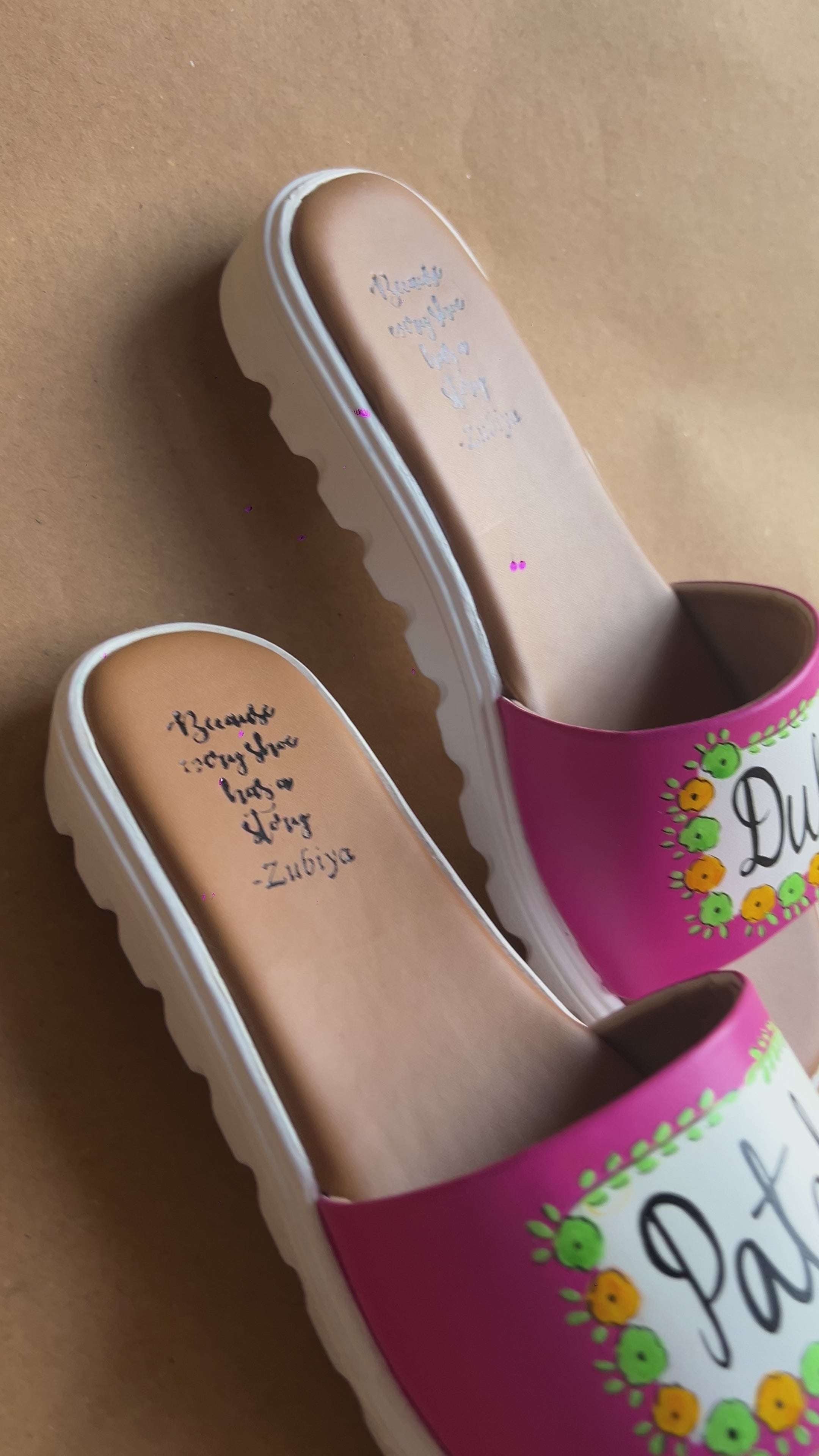 Hot pink pataka dulhan slides