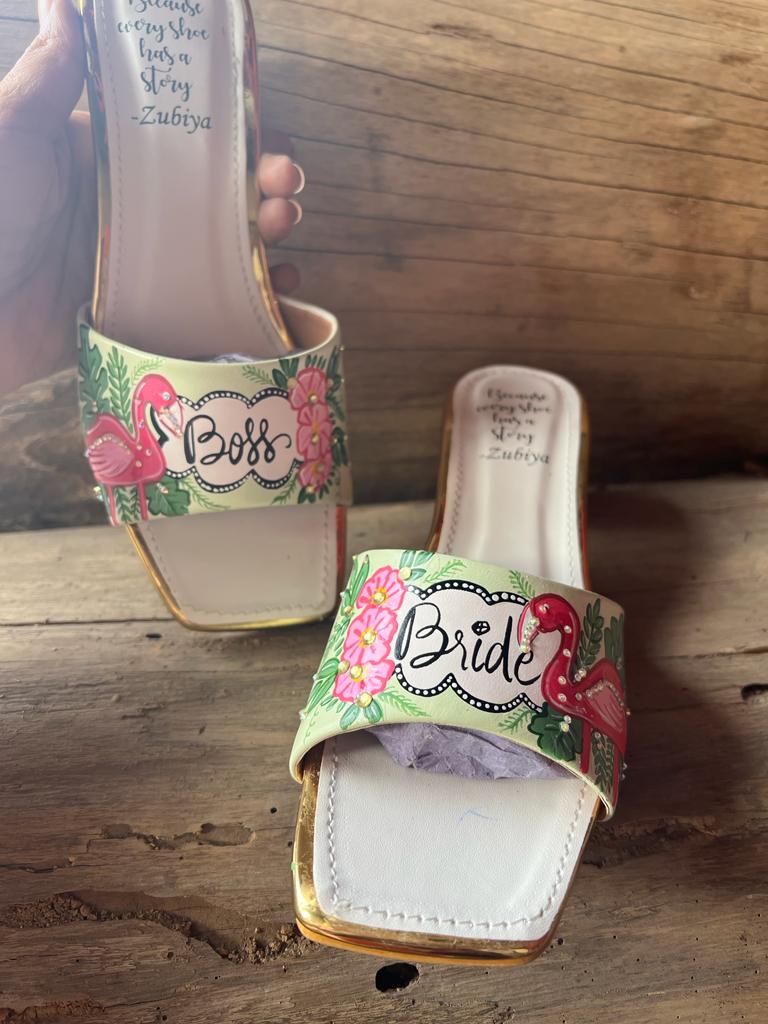 flamingo mint green boss bride