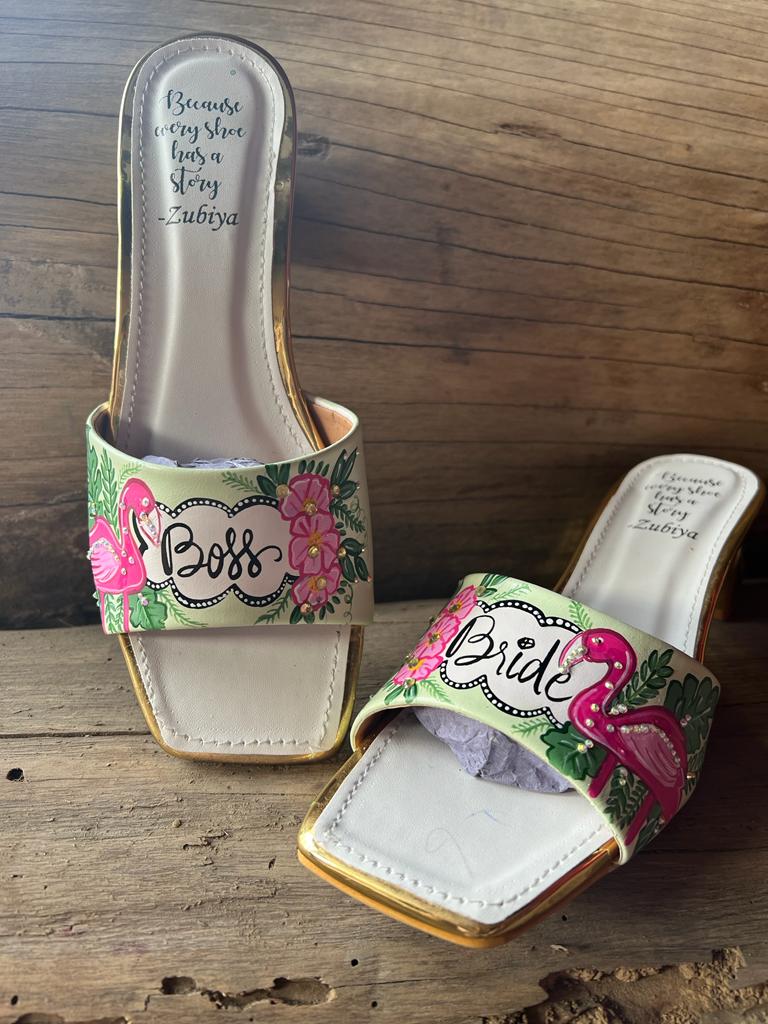 flamingo mint green boss bride