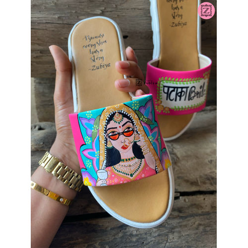 Hot Pink Swag Bride Flats