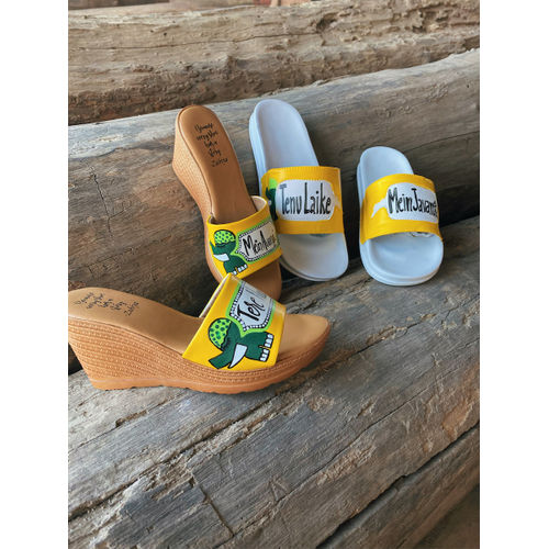 Wedges Yellow Elephant Detail Combo