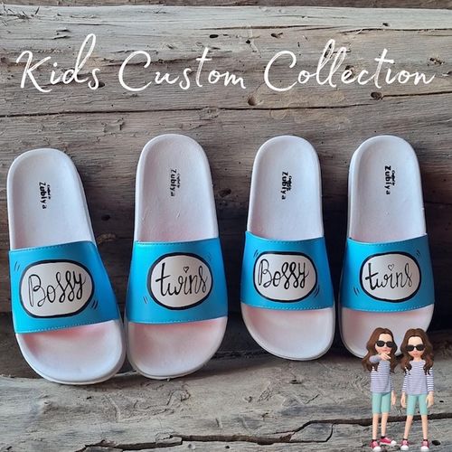 Sky Blue Name Custom Slides
