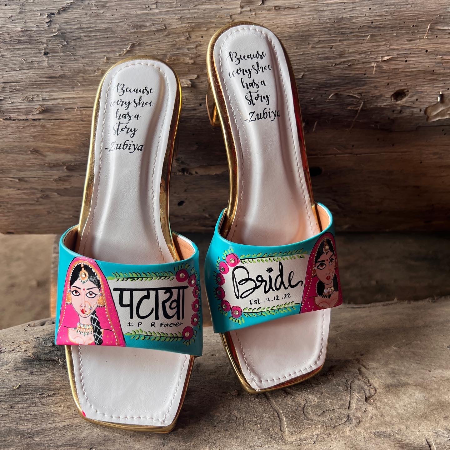 turquoise blue  swag dulhan heels