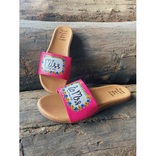 Hot Pink Brown Sole Slider