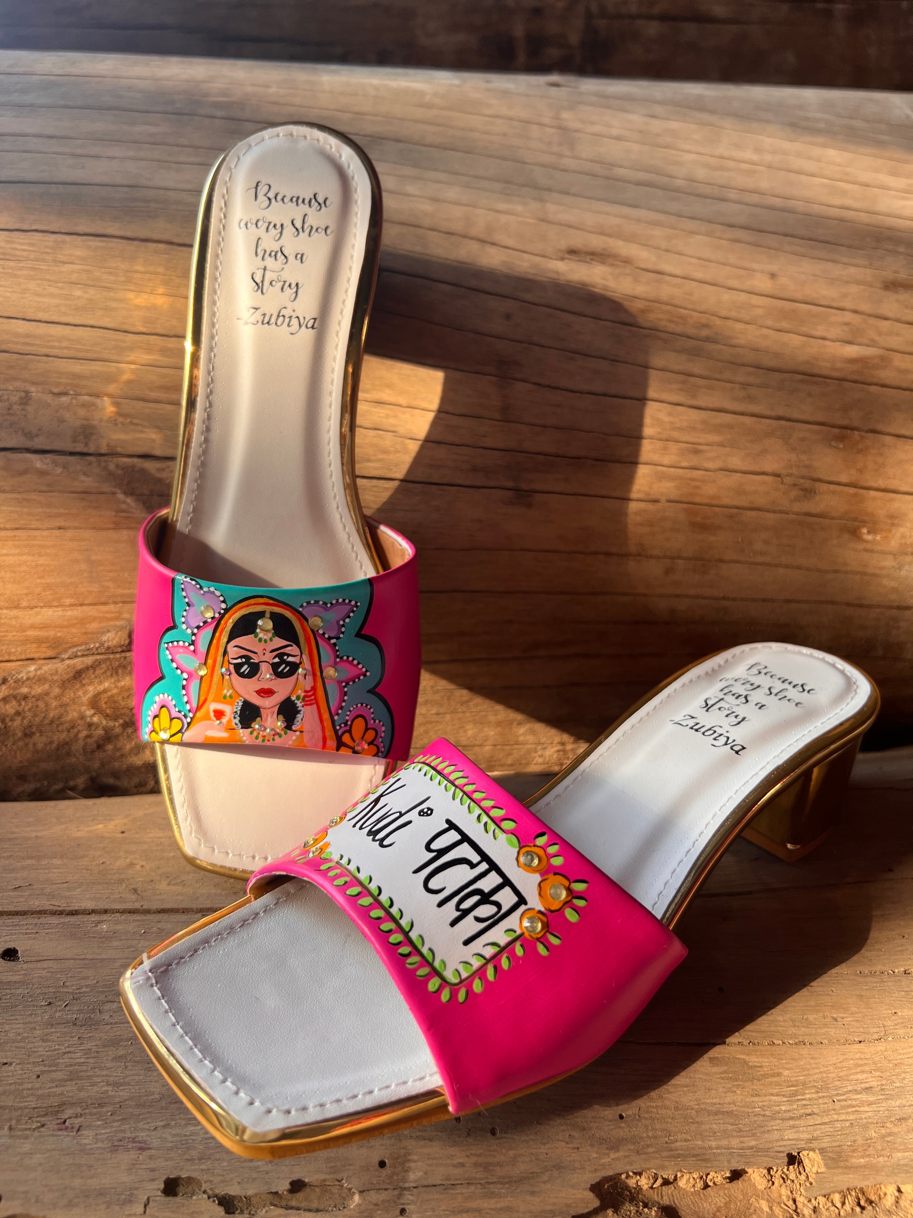 Hot Pink- Swag Dulhan Artwork Heels