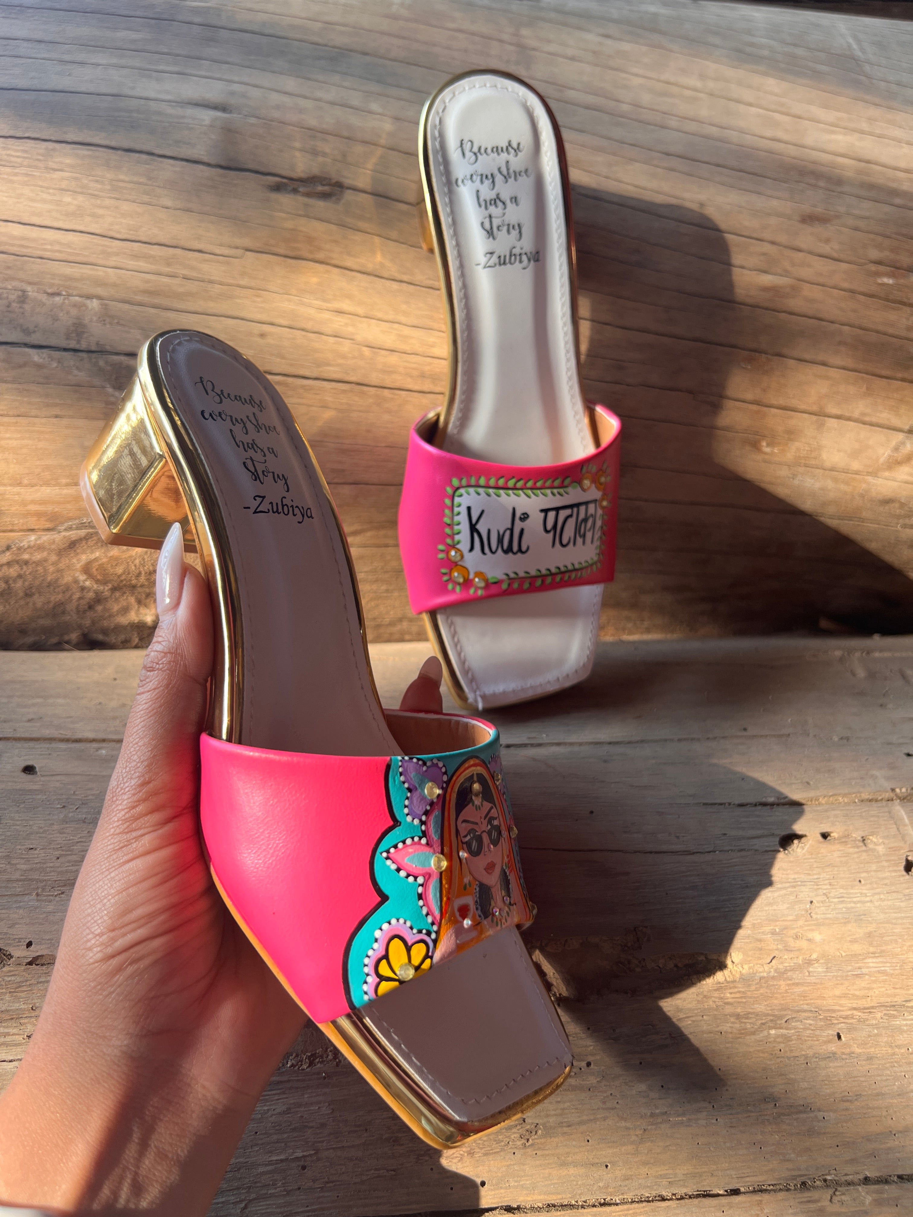Hot Pink- Swag Dulhan Artwork Heels