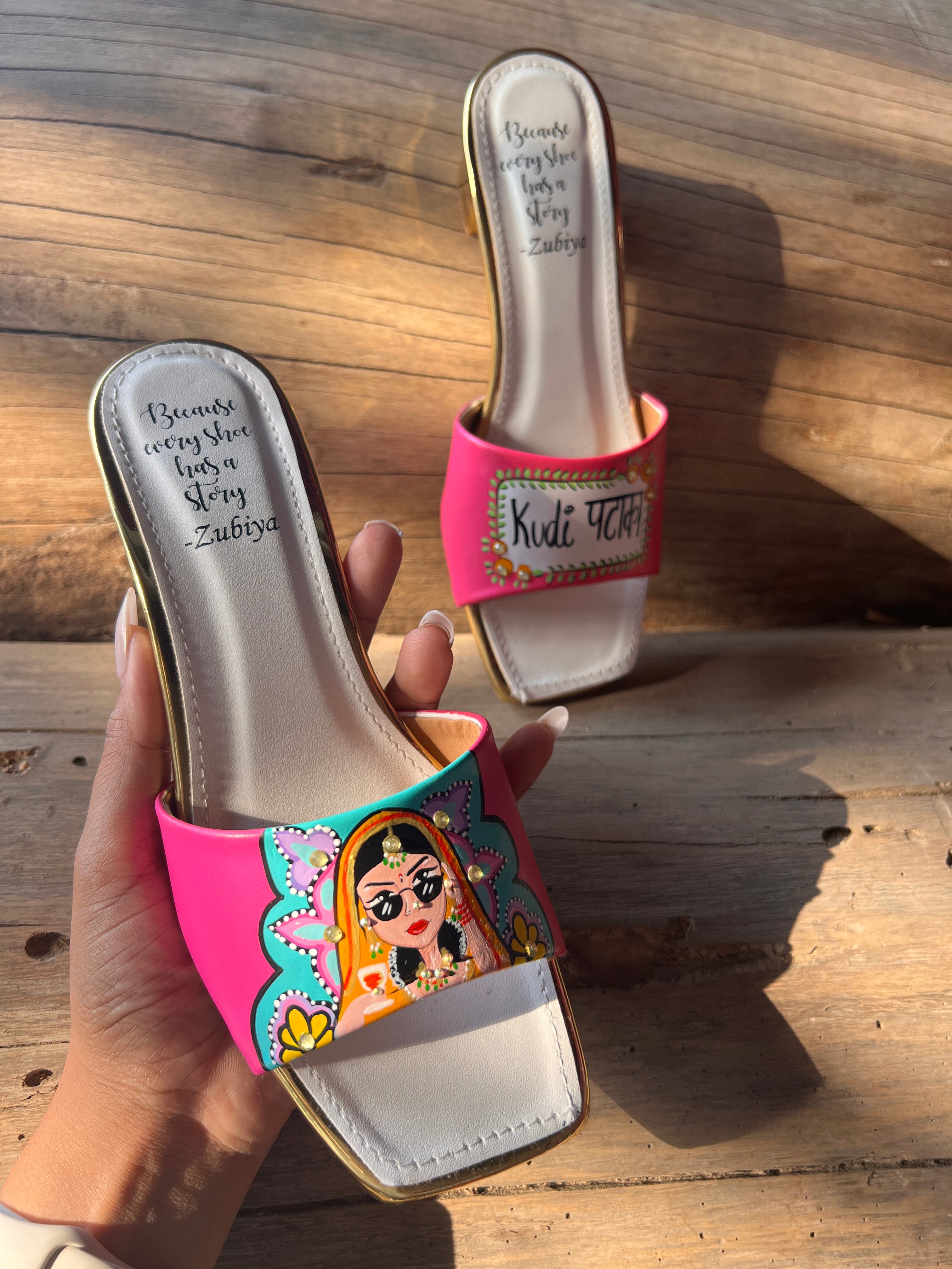 Hot Pink- Swag Dulhan Artwork Heels