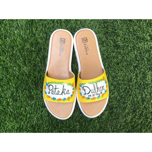 Pataka Dulhan (Yellow Floral Detail)