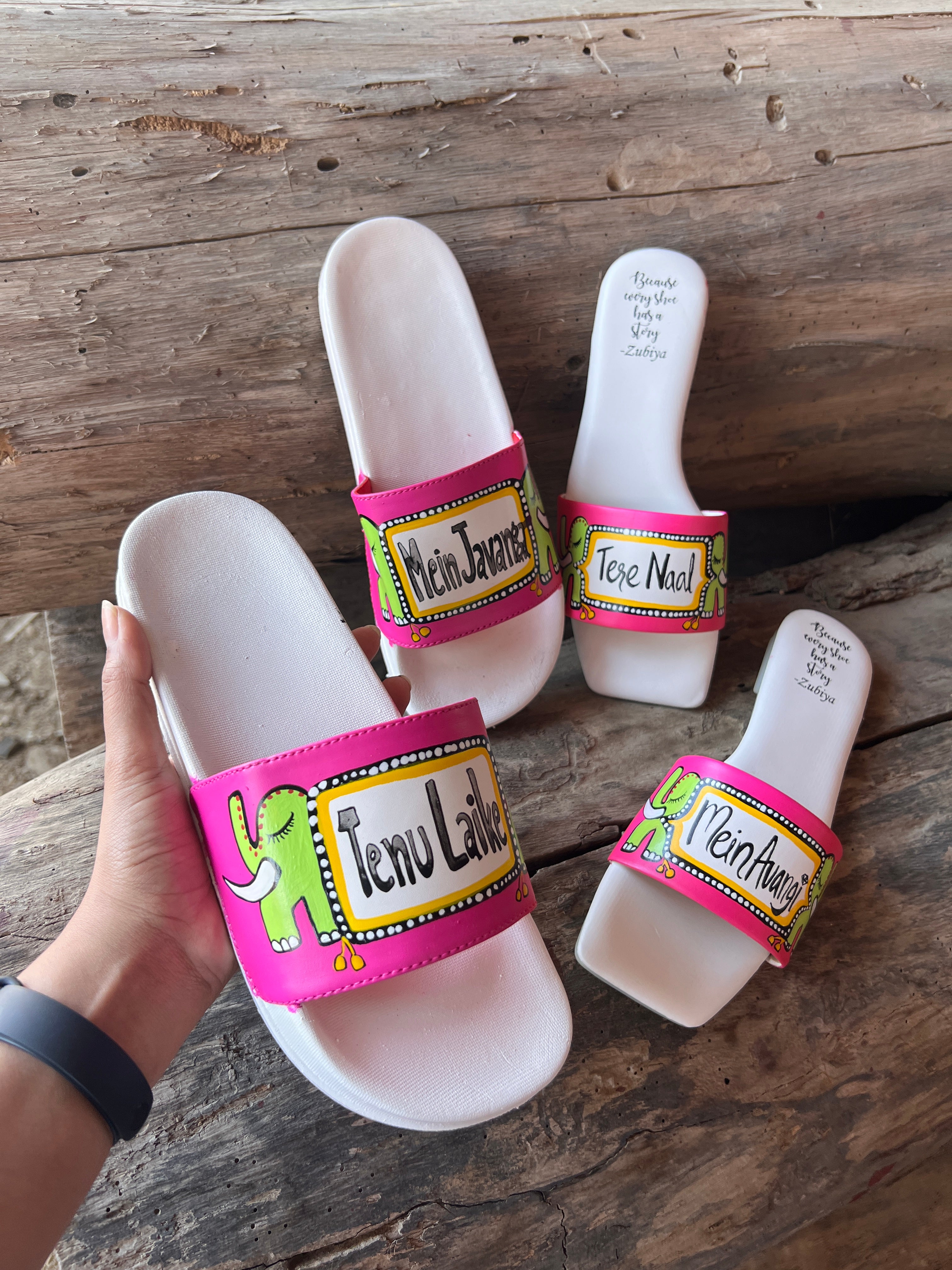 hot pink flats couple combo