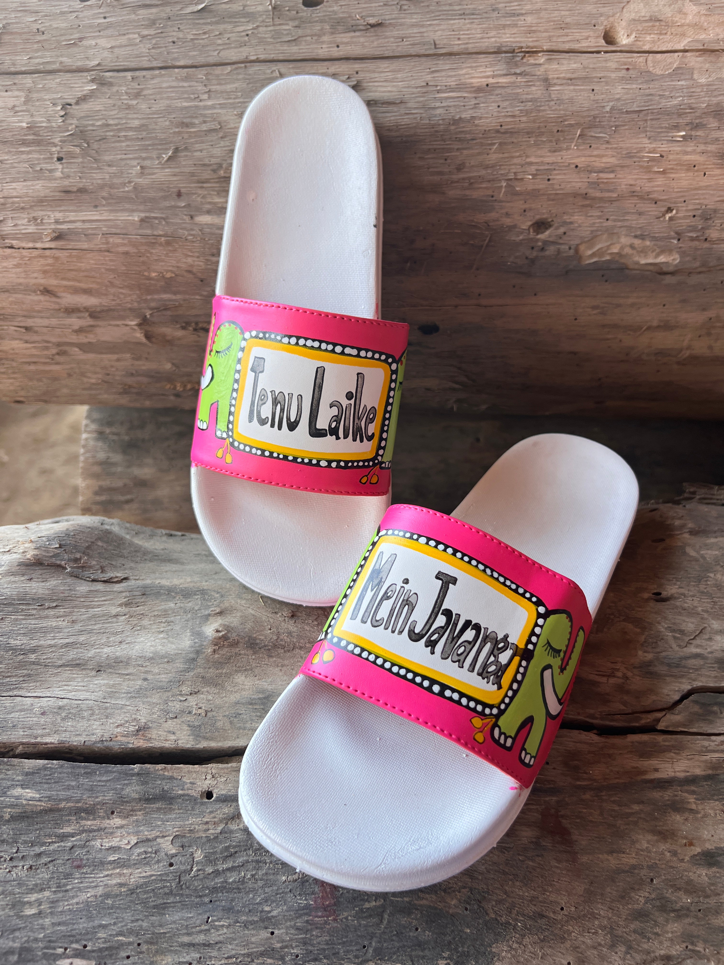 hot pink elephant slides