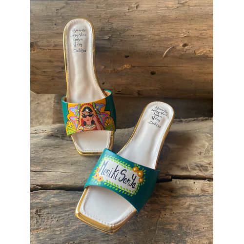Green Swag Dulhan Artwork Heels