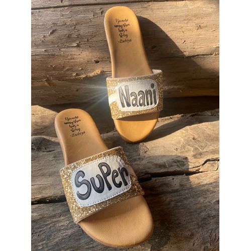 Super Naani Slides Golden Glitter