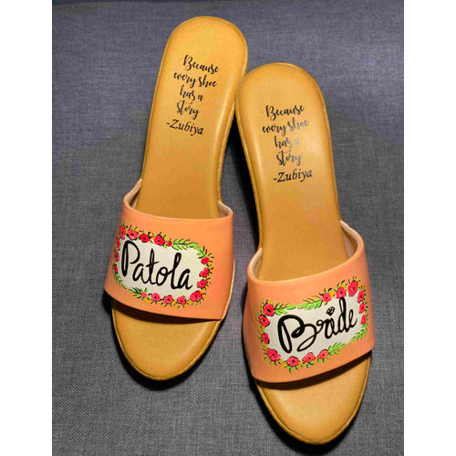 Patola Bride Peach Wedges