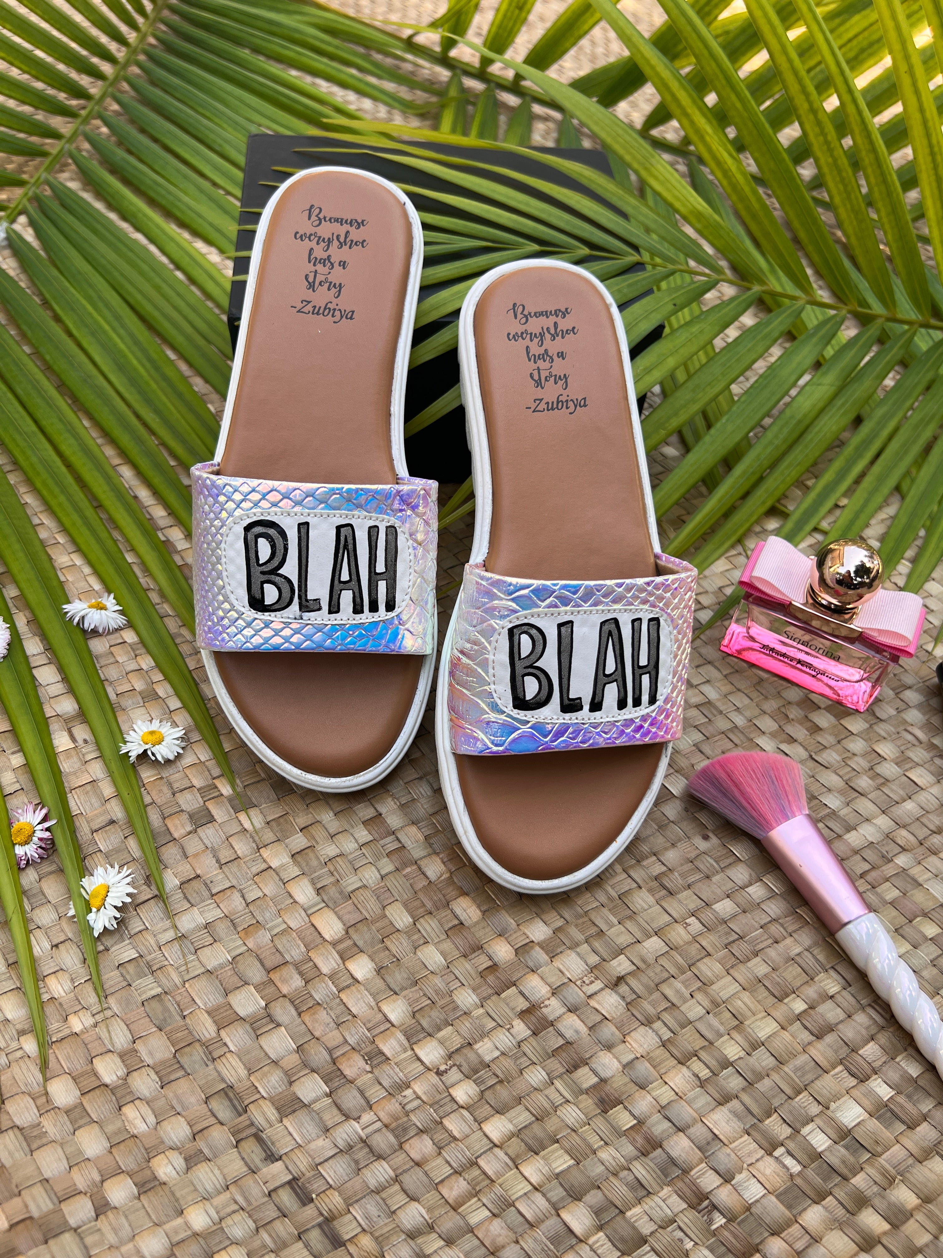 blah blah unicorn holographic slides