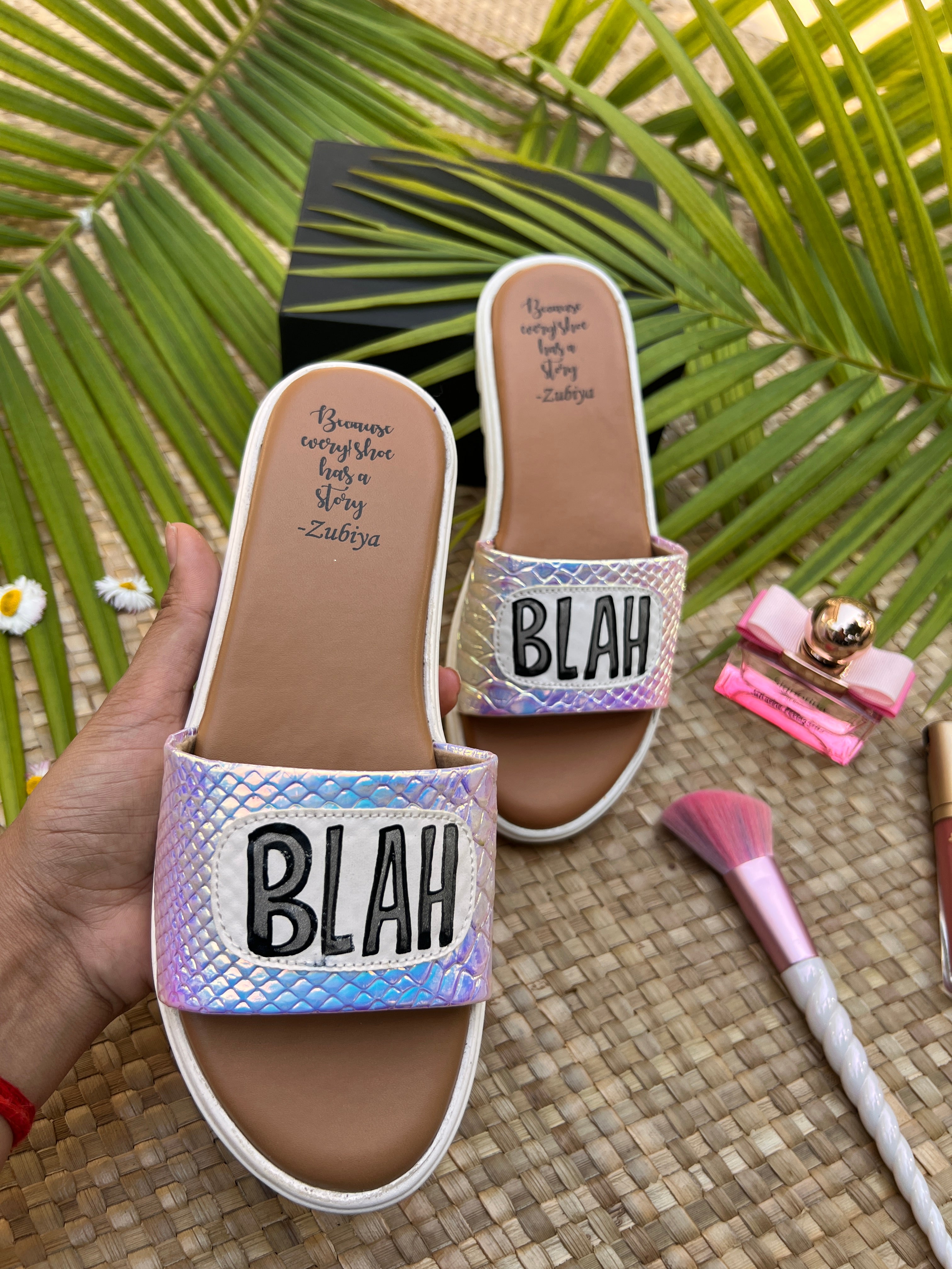blah blah unicorn holographic slides