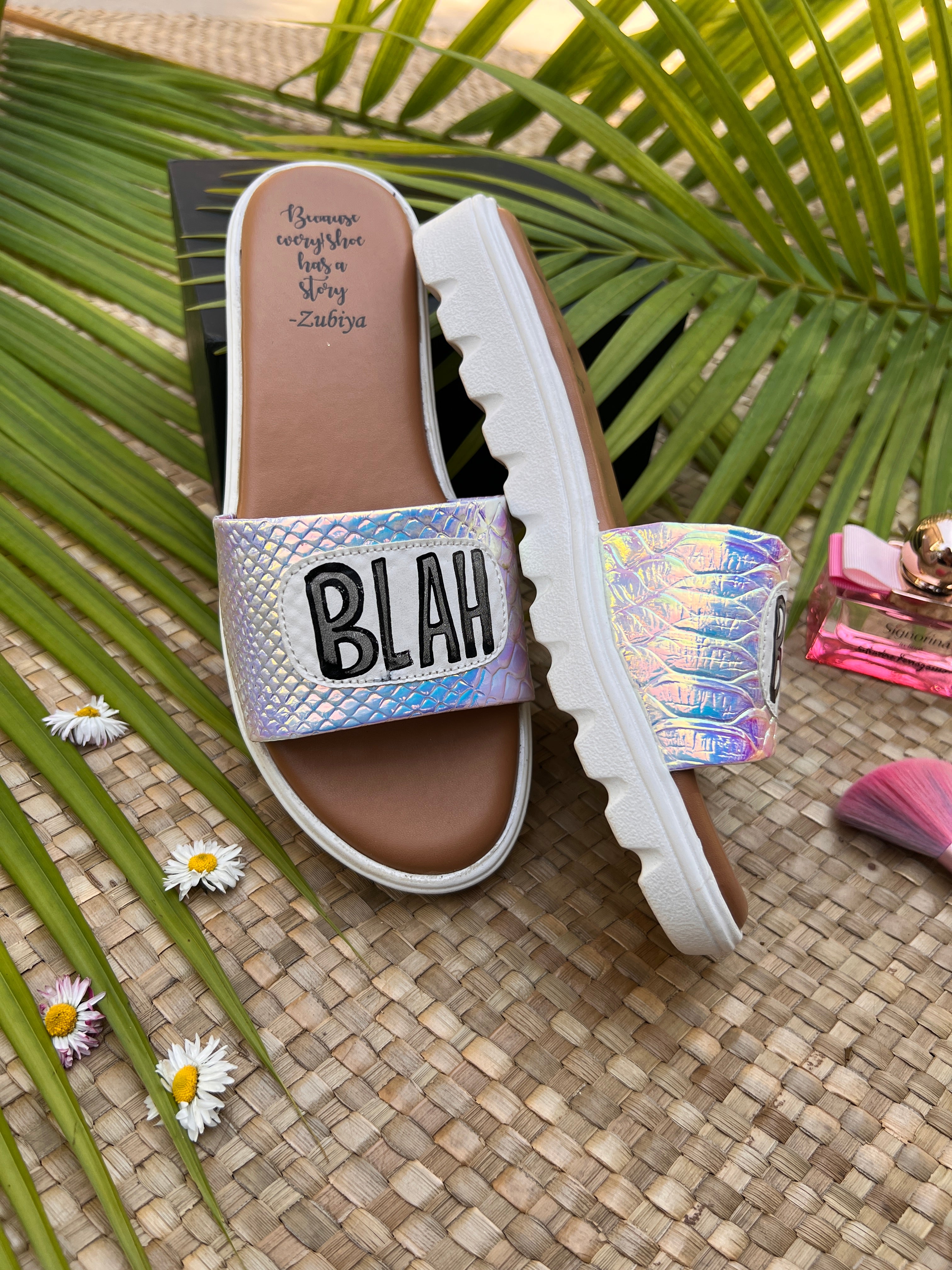 blah blah unicorn holographic slides