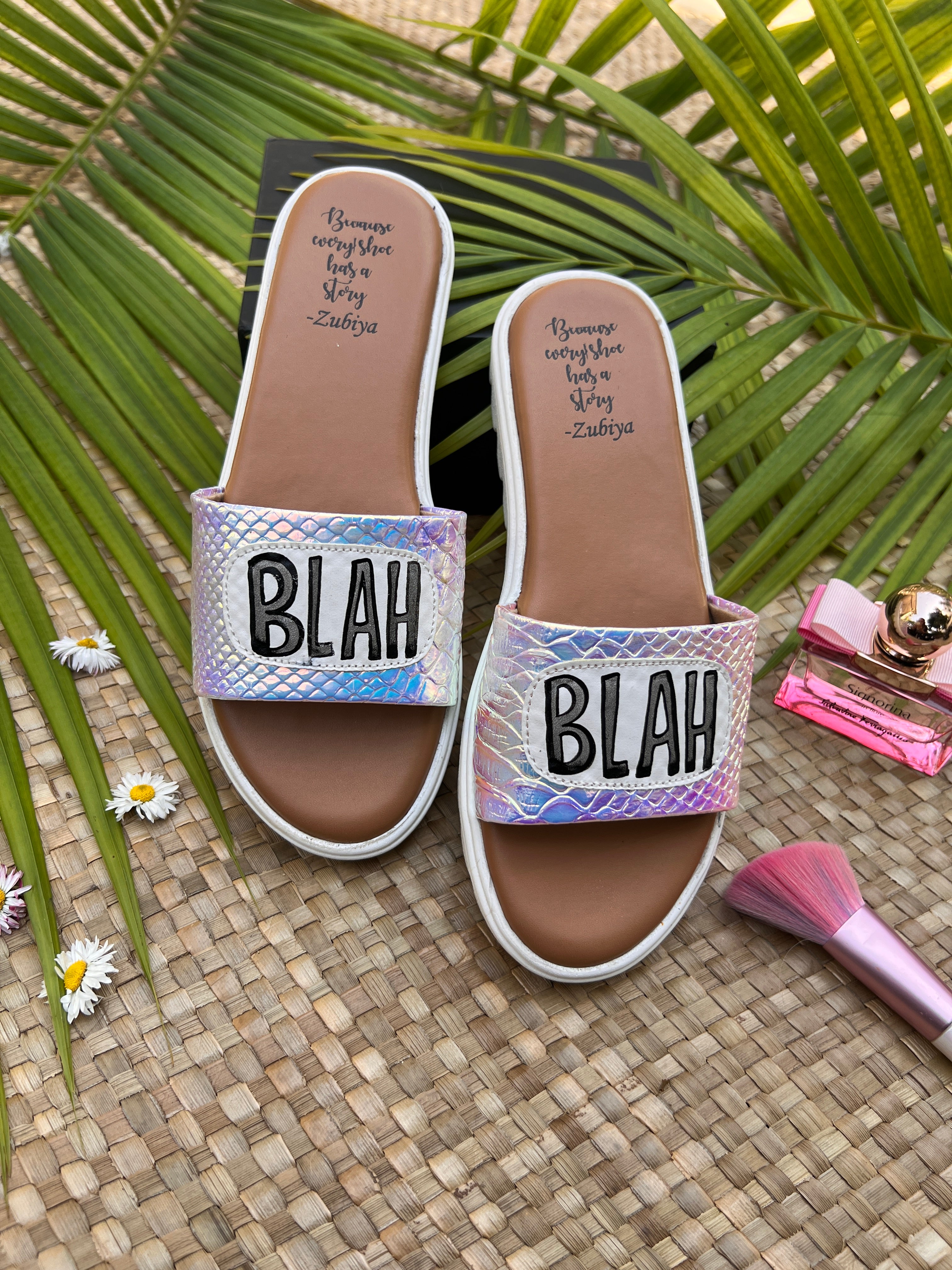 blah blah unicorn holographic slides
