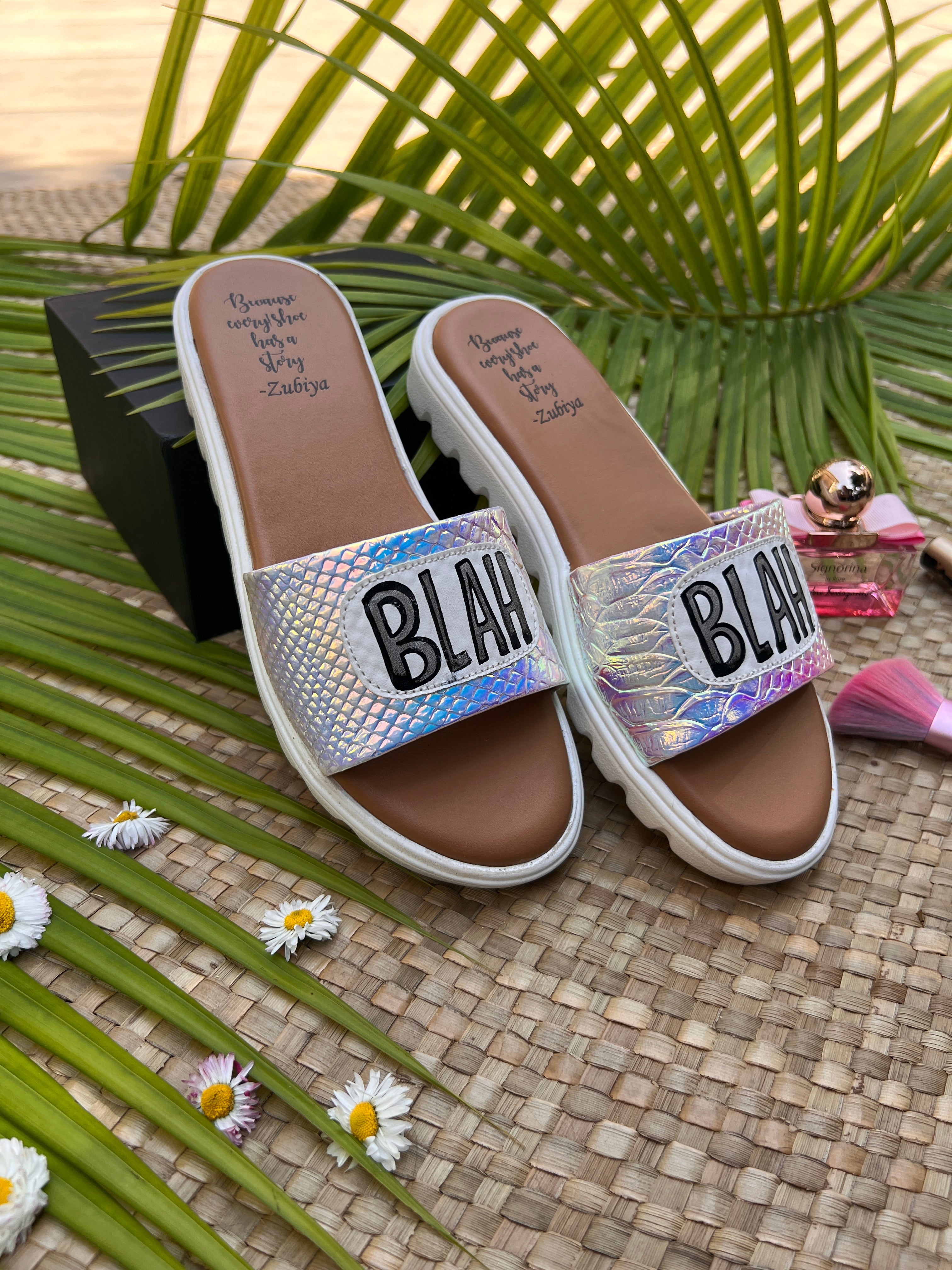 blah blah unicorn holographic slides