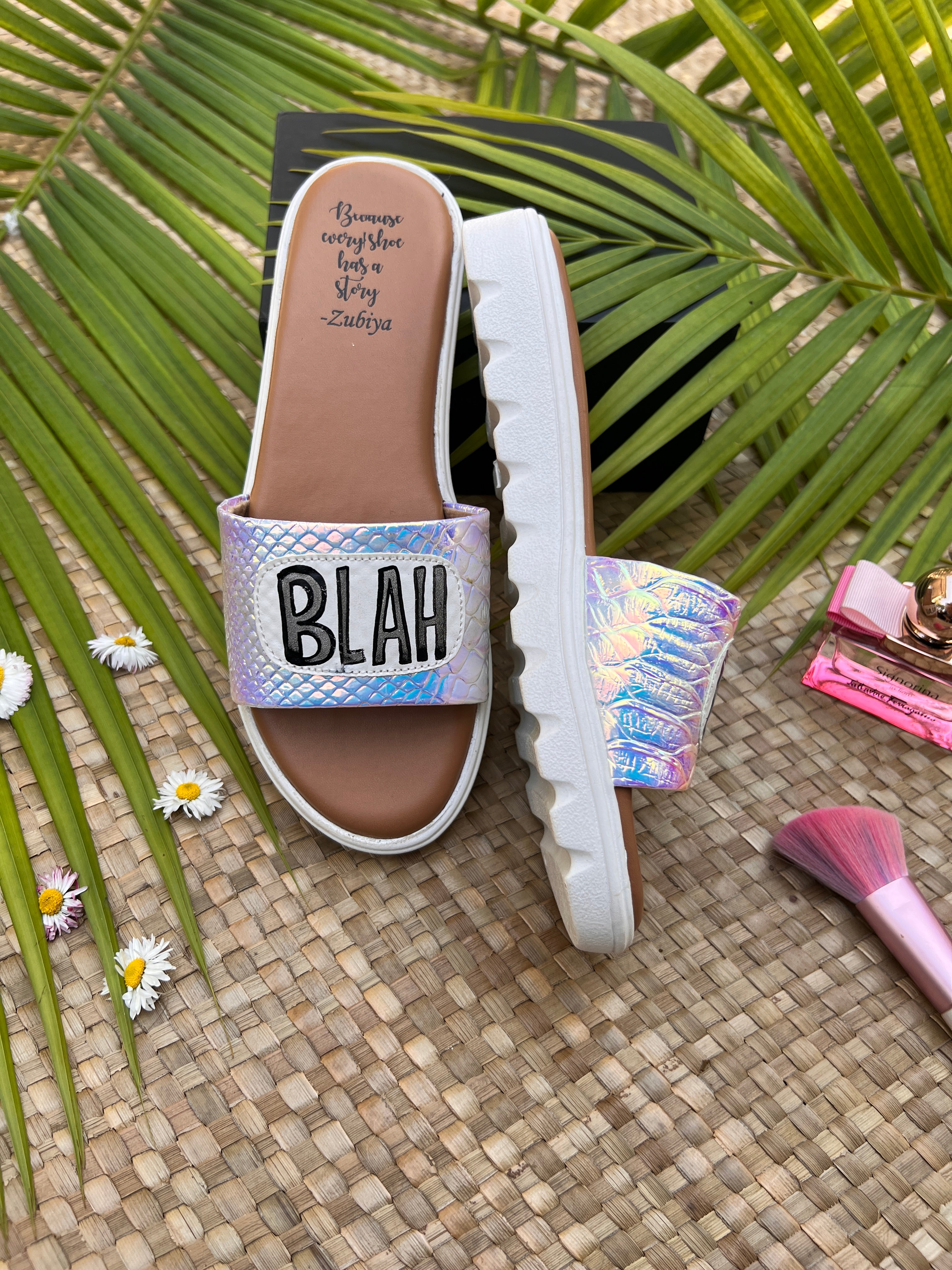 blah blah unicorn holographic slides