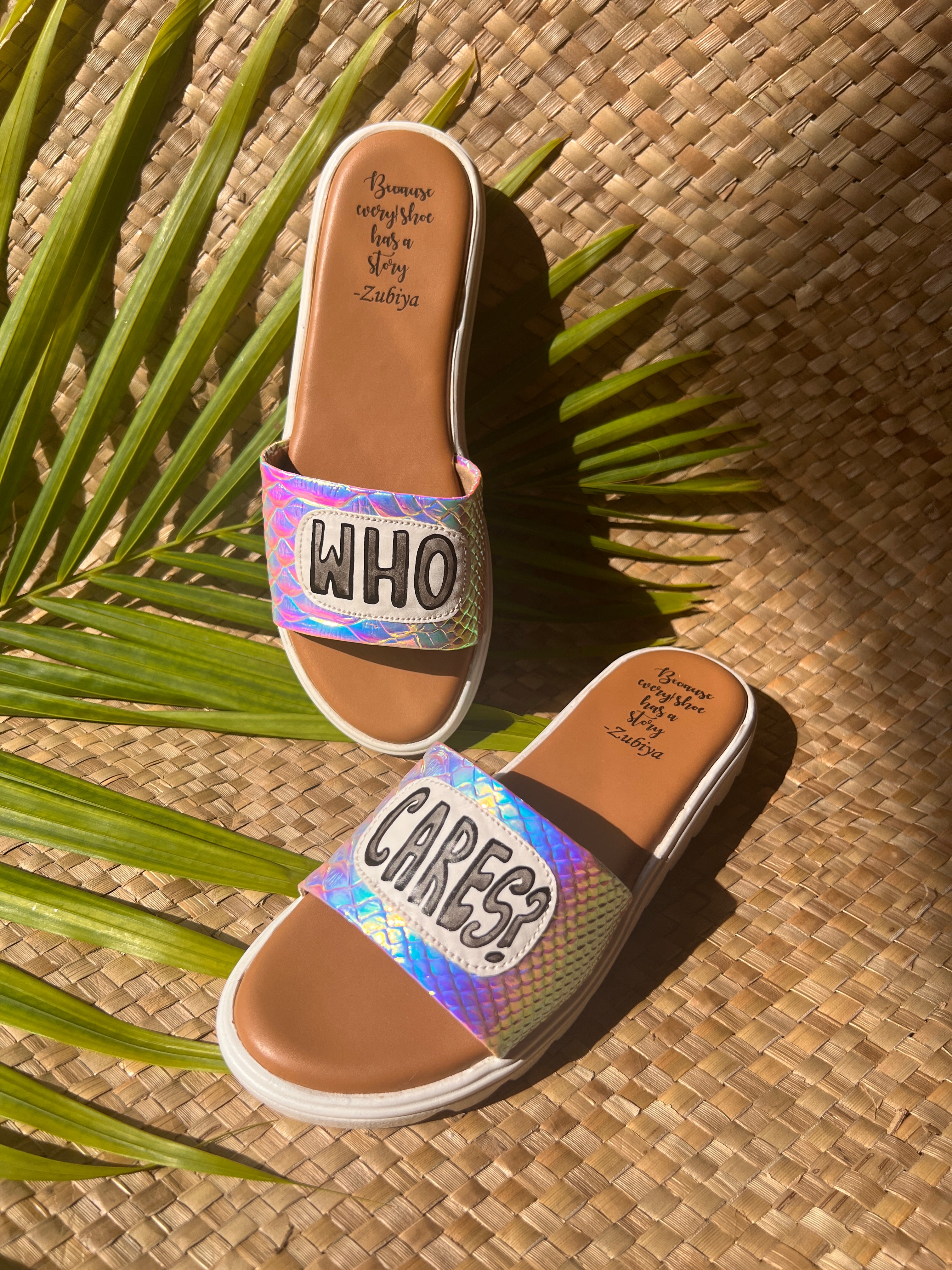 who cares? unicorn holograph slides