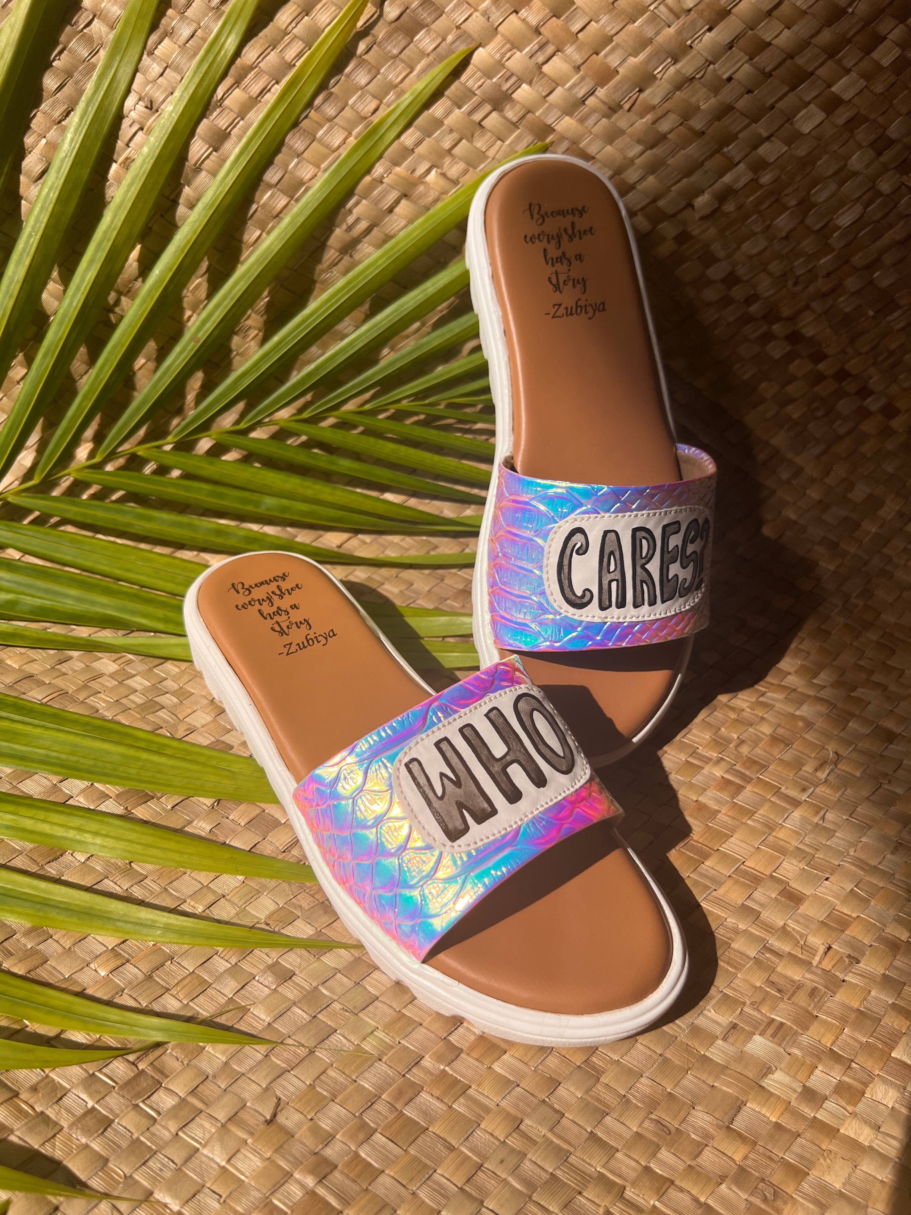 who cares? unicorn holograph slides