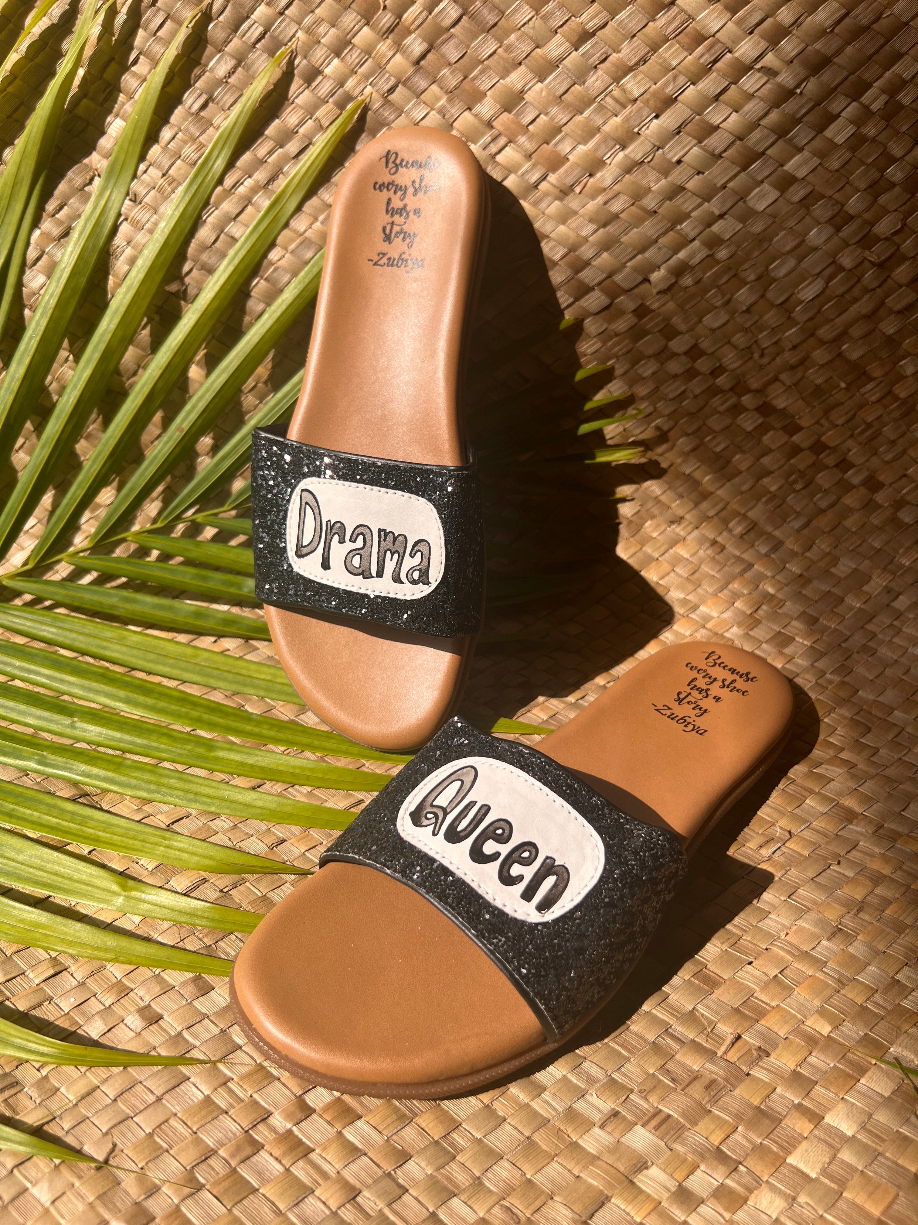 drama queen glitter Slides