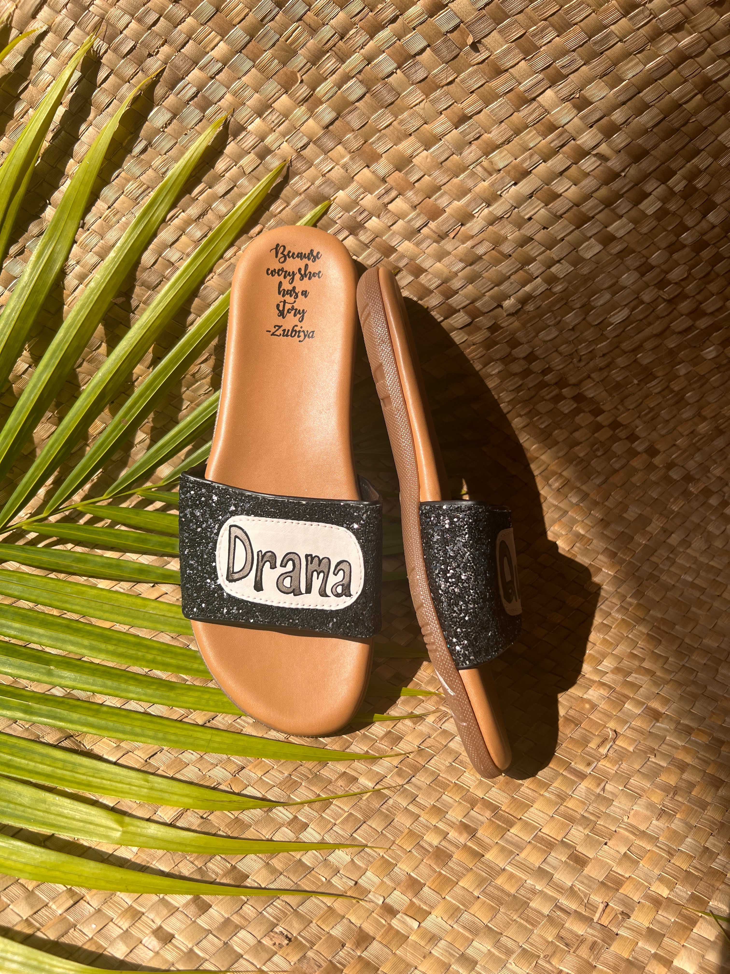 drama queen glitter Slides