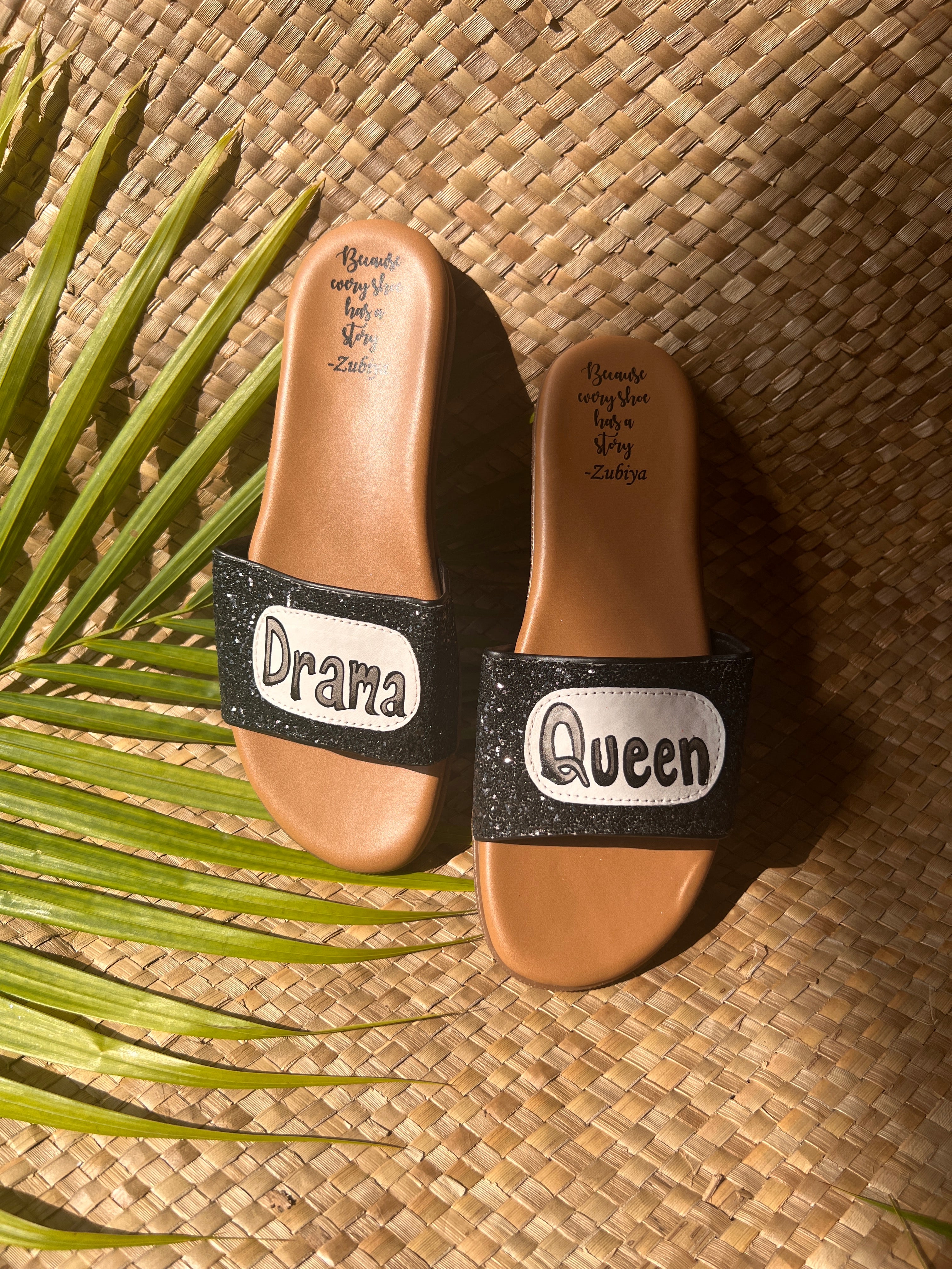 drama queen glitter Slides