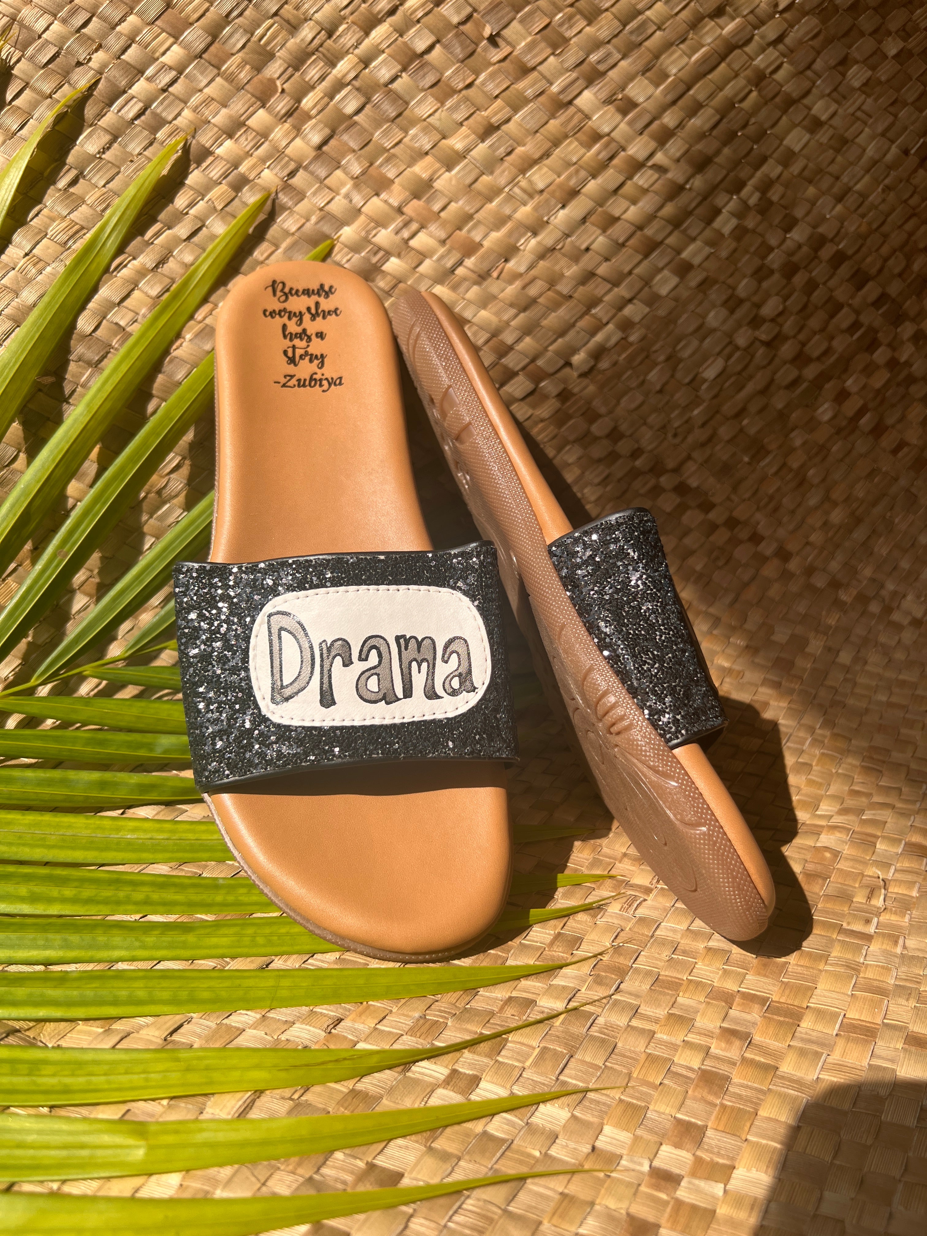 drama queen glitter Slides