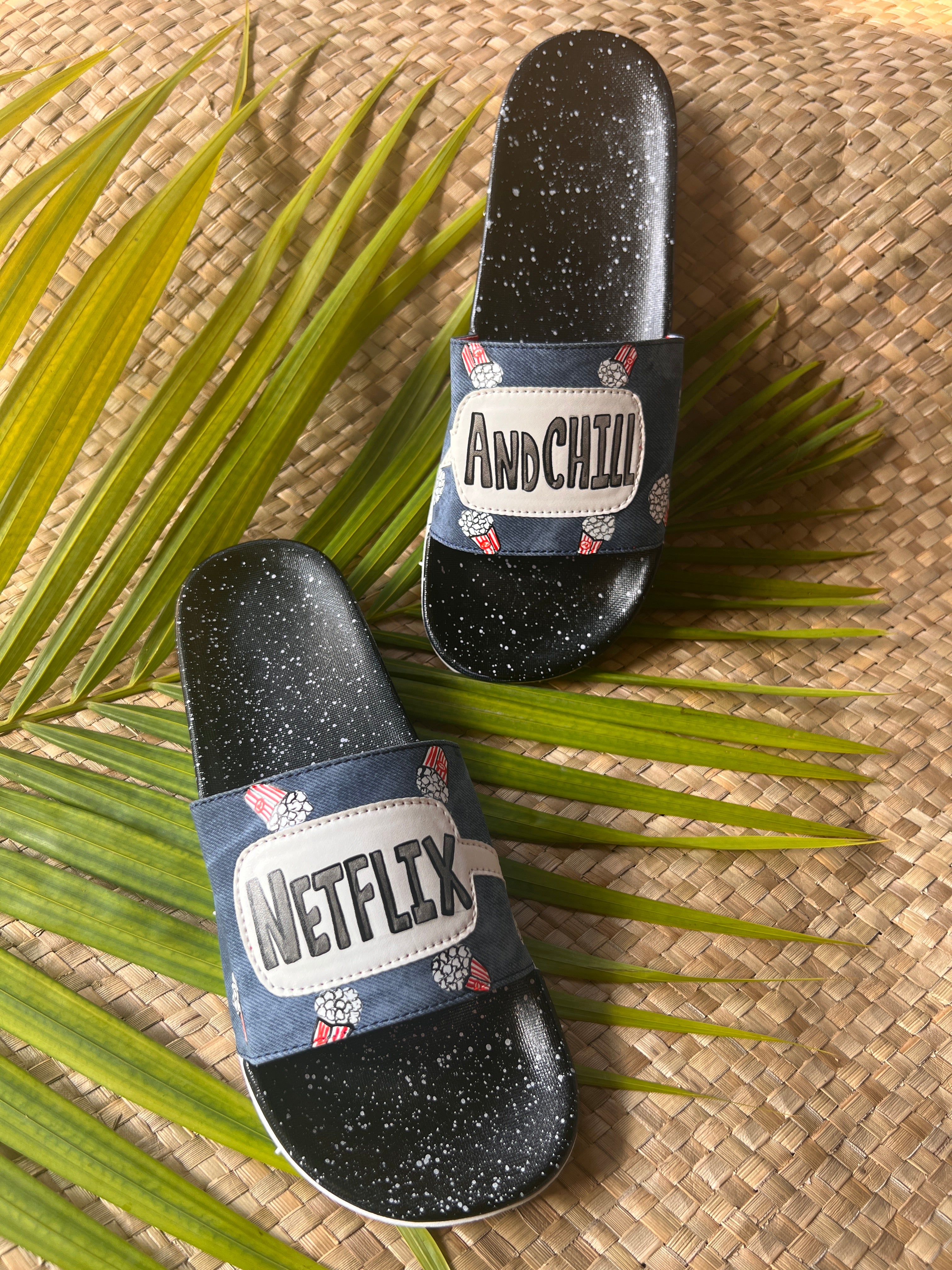 netflix and chill mens slides