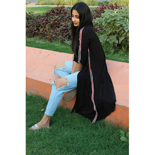 Black Is Black Cotton Shrug