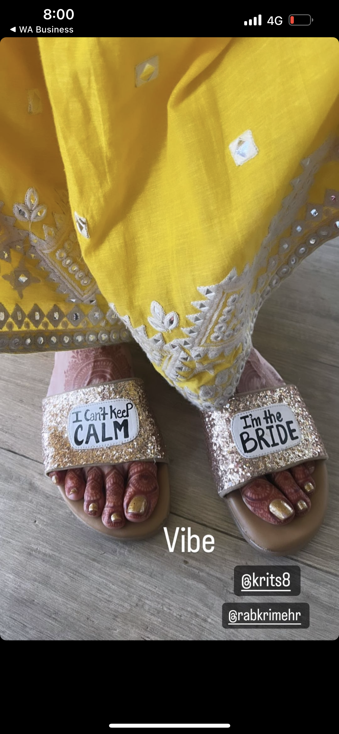 I Cant Keep Calm- Golden Glitter Slides