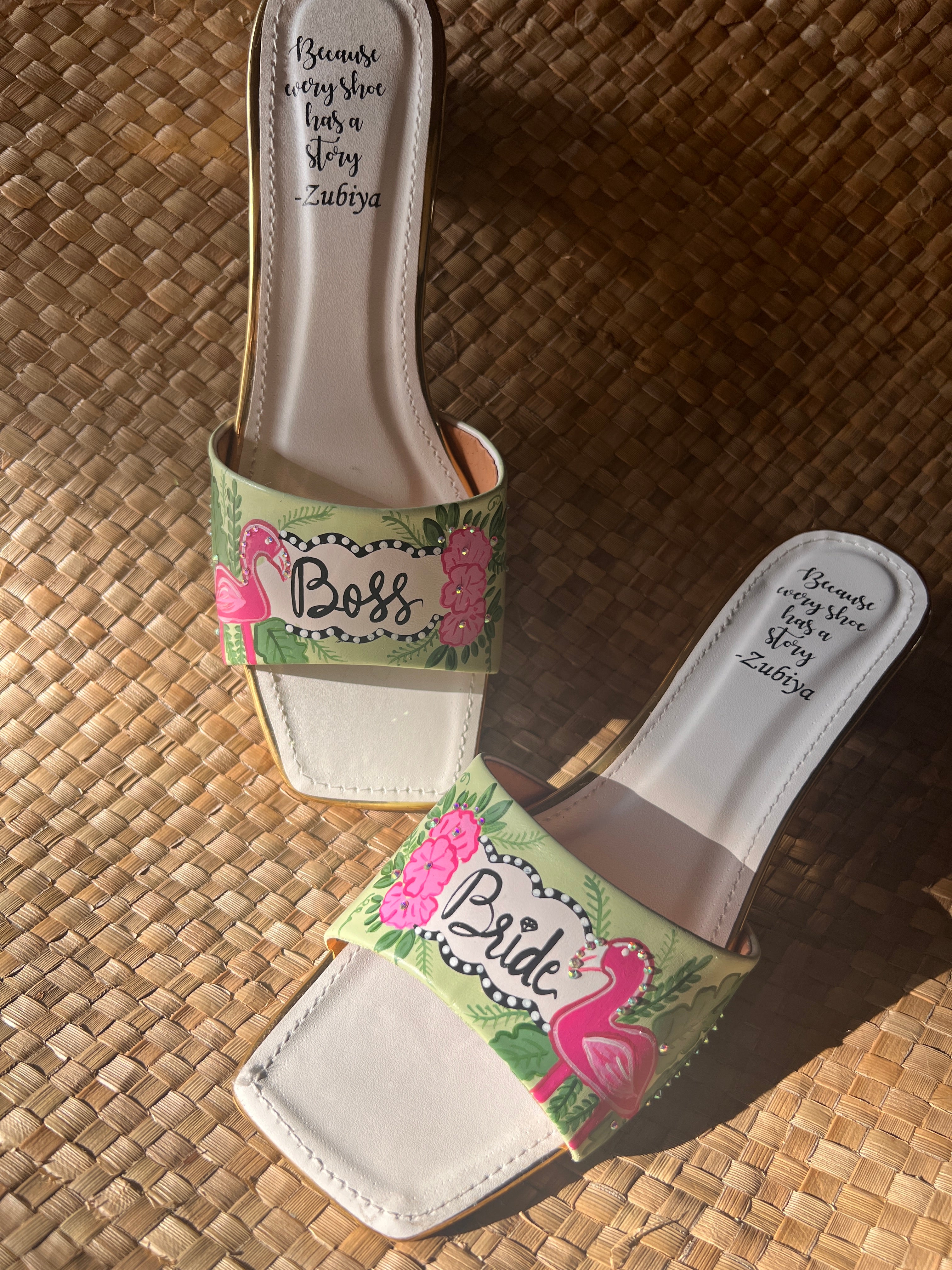 flamingo mint green boss bride