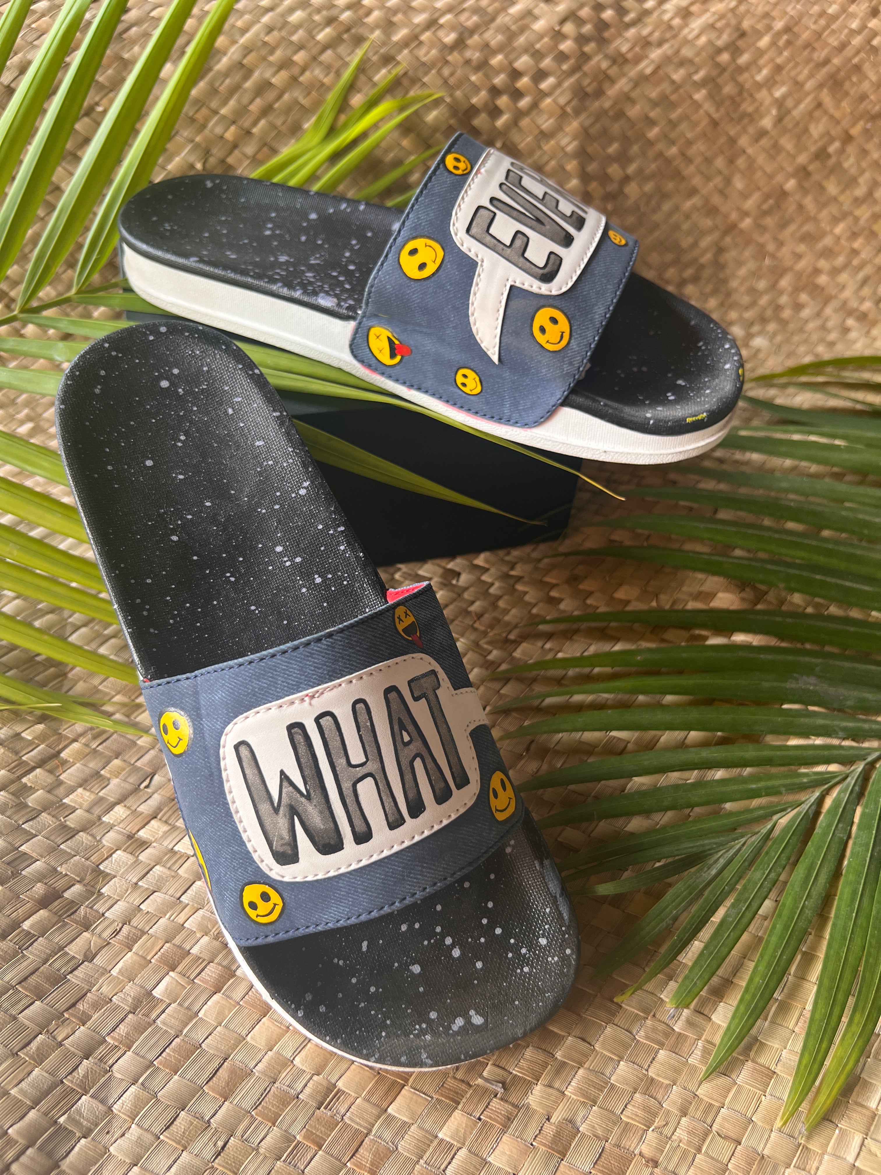 Whatever denim men’s slides