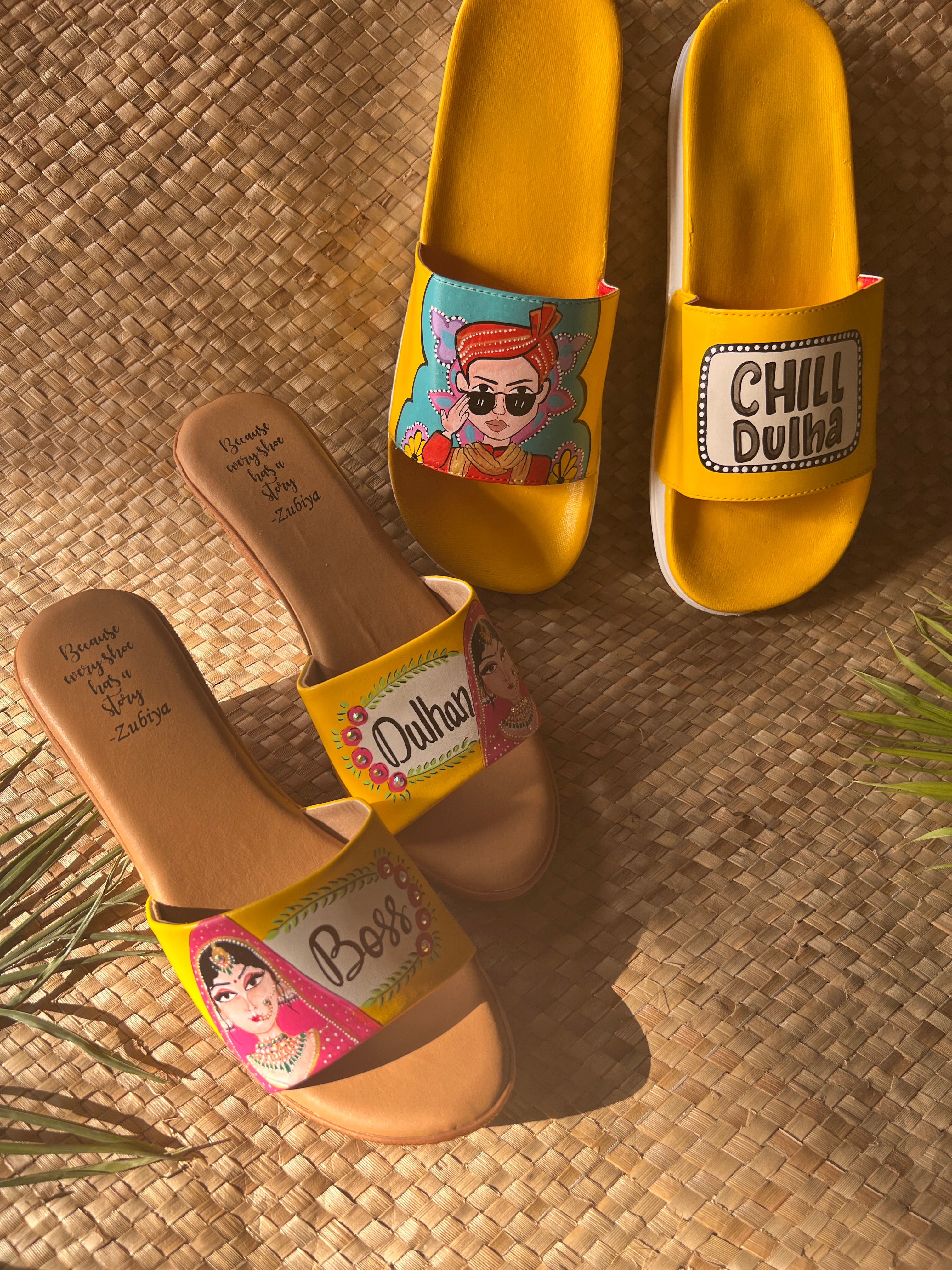 Chill dulha -boss bride wedges couple combo