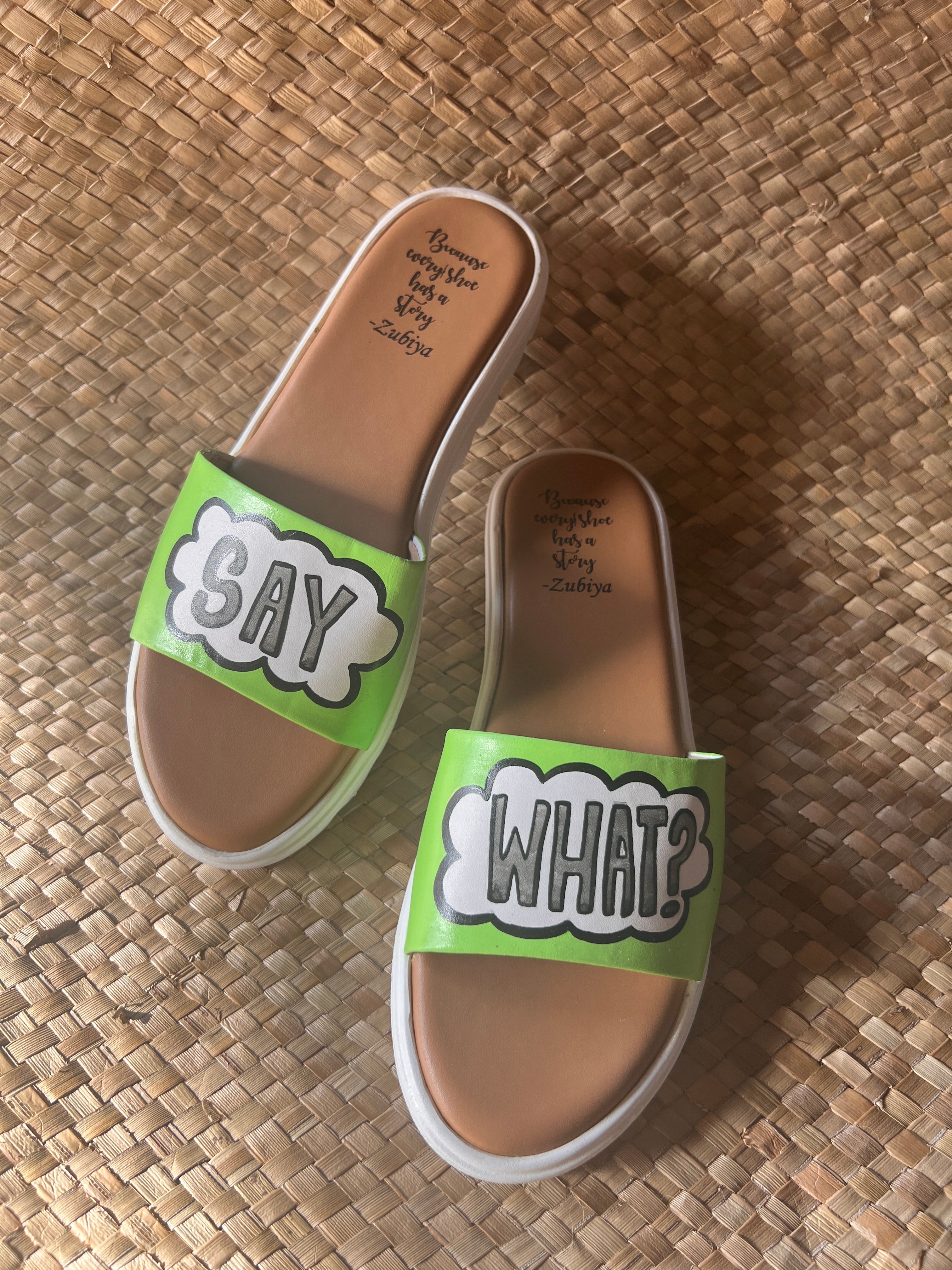 Say what?neon green slides